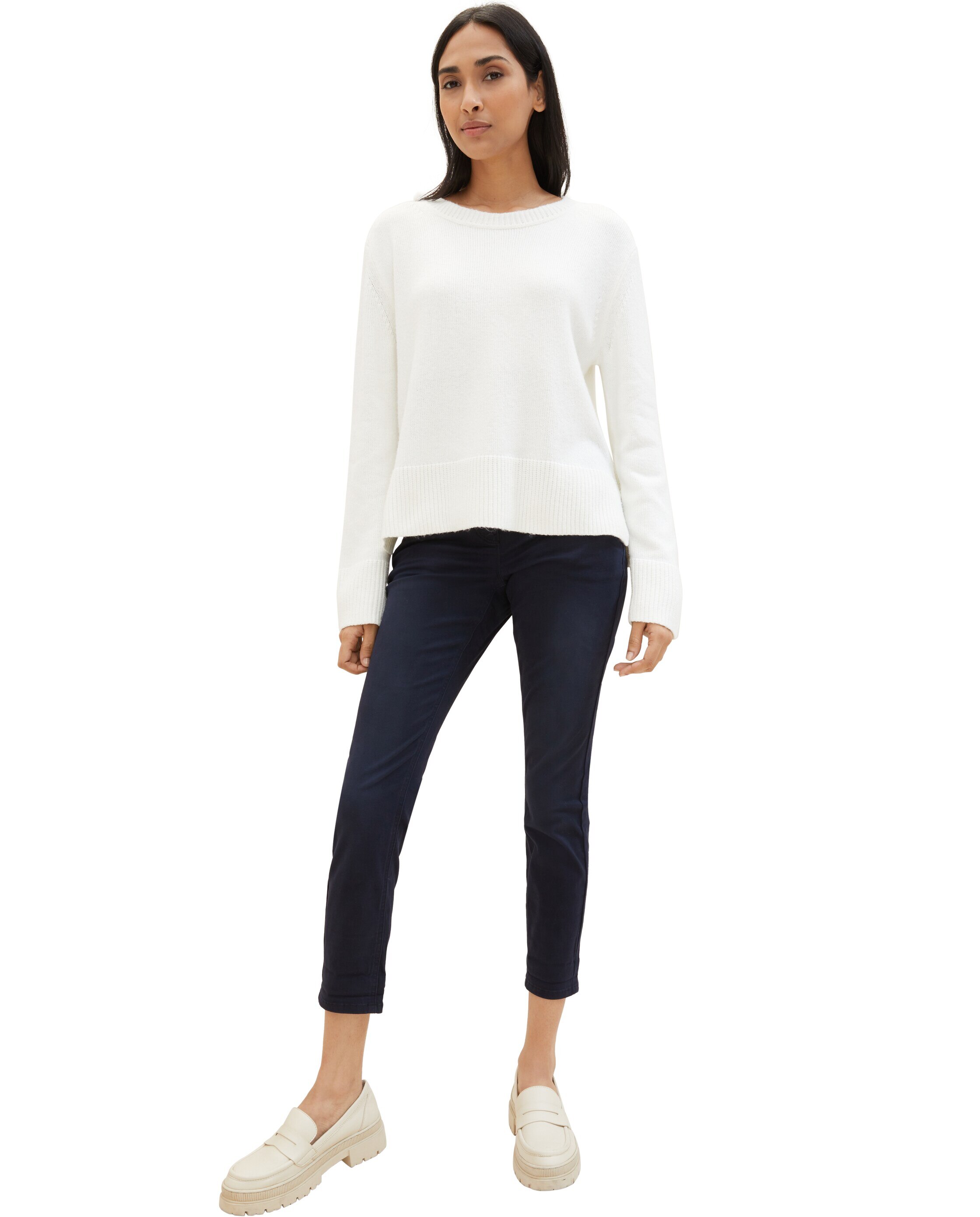 Jeans Tapered Fit com Cordão Azul-5