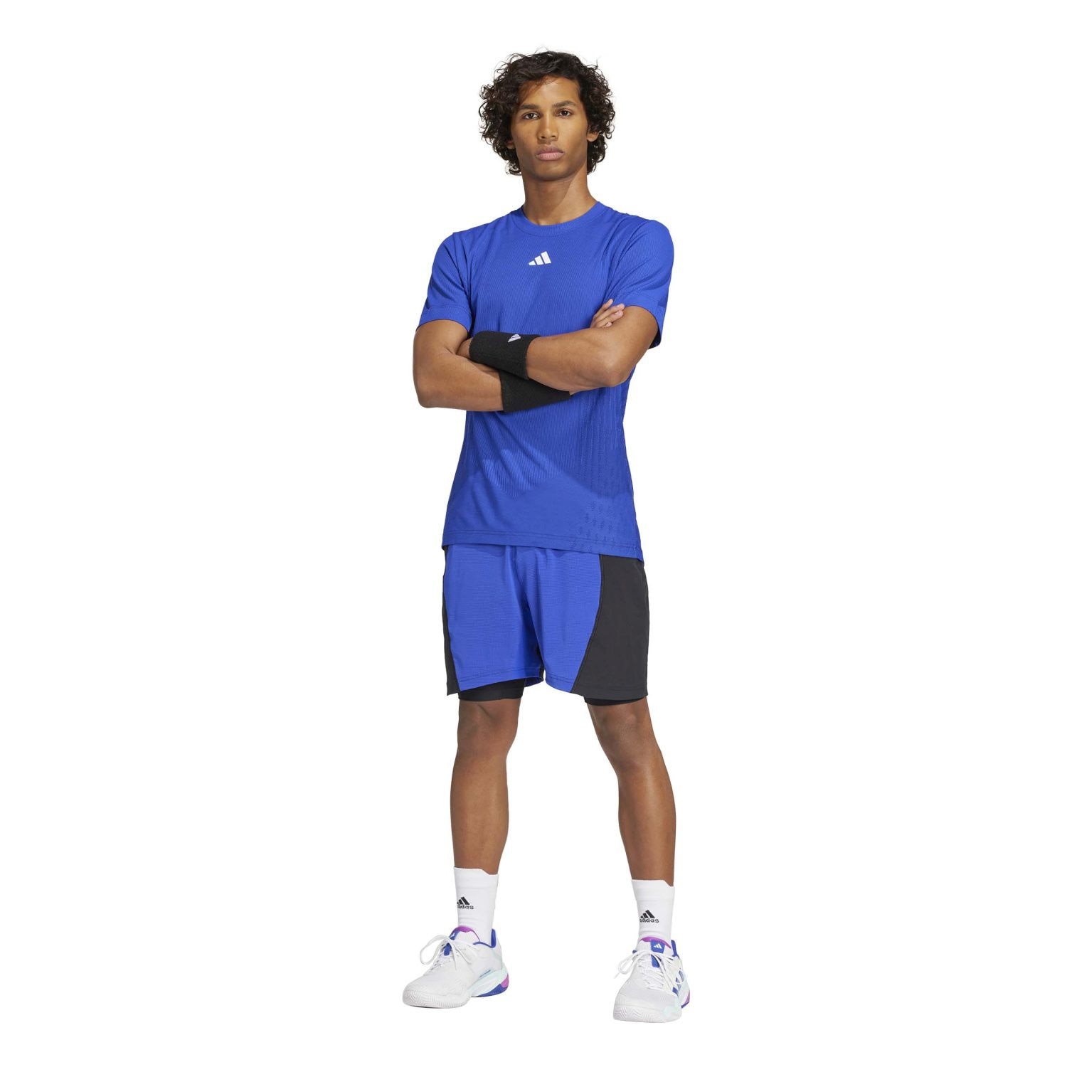T-shirt de Ténis e Pádel Airchil Pro Adidas Azul-4