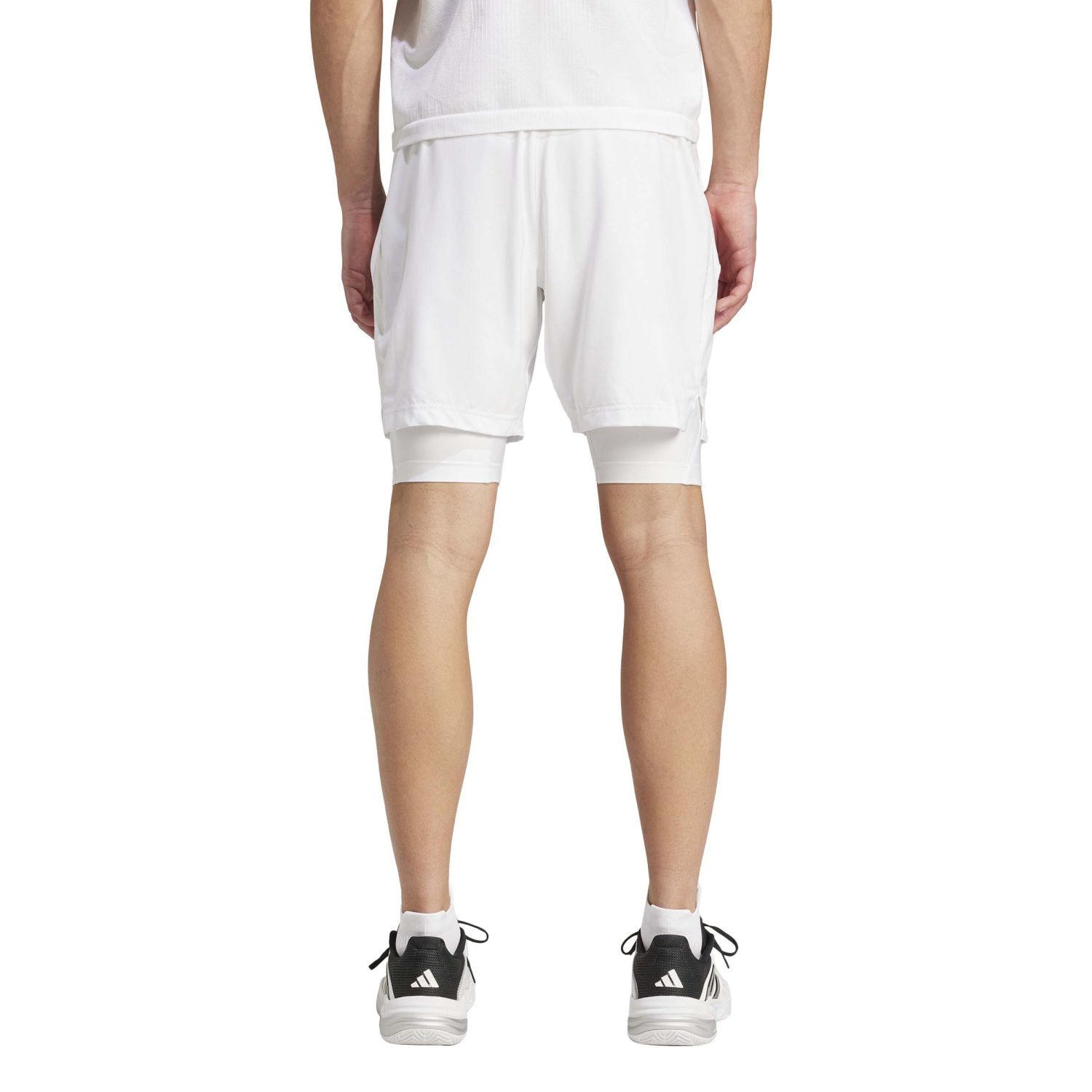 Calças Curtas de Ténis e Pádel Set Adidas Branco-2