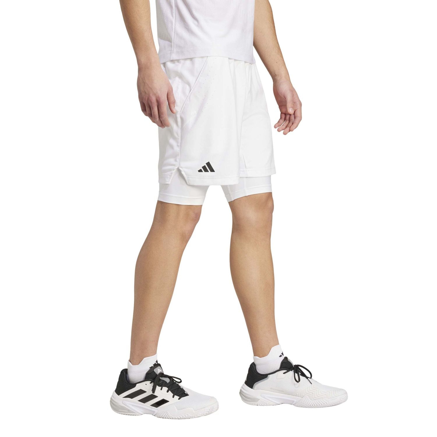 Calças Curtas de Ténis e Pádel Set Adidas Branco-3