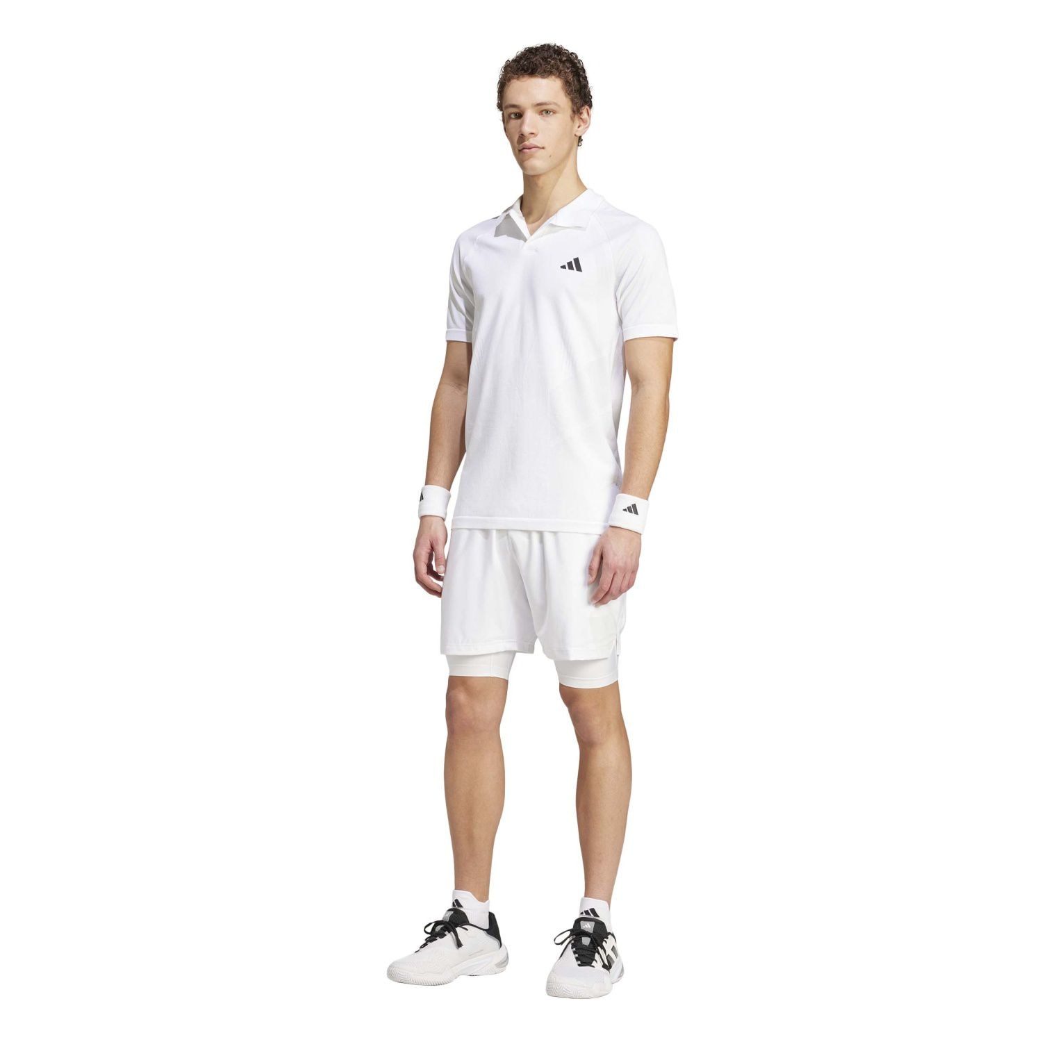 Calças Curtas de Ténis e Pádel Set Adidas Branco-4