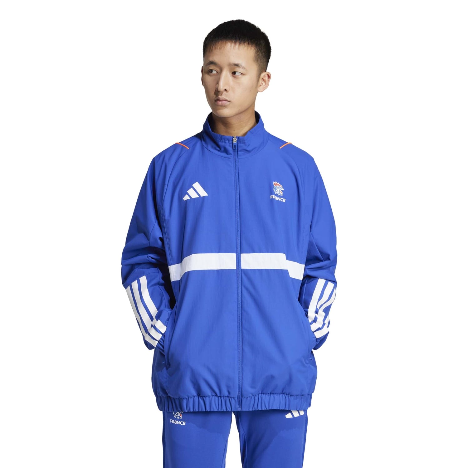 Casaco de Andebol Ffhb Pr Adidas Azul-3
