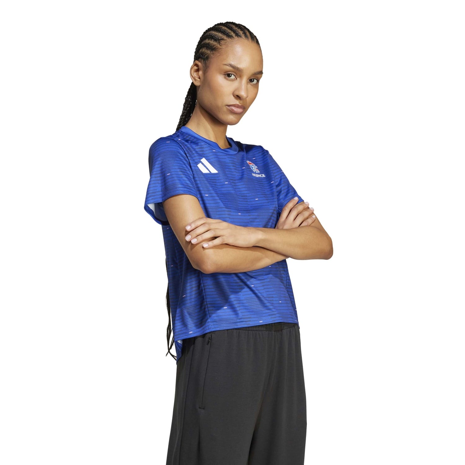 T-shirt de Andebol Ffhb Tr Adidas Azul-3