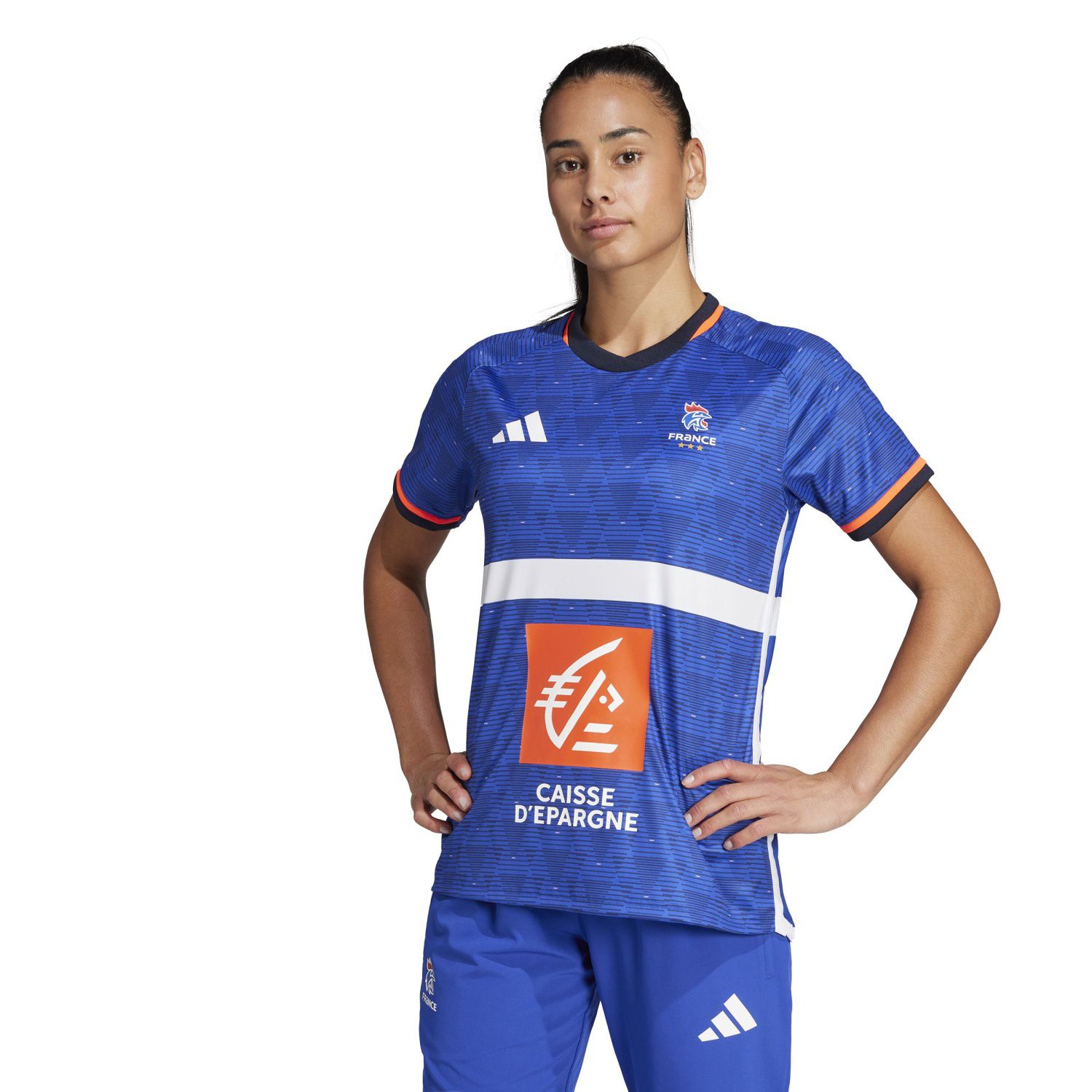 T-shirt de Andebol Ffhb Rep Adidas Azul-3