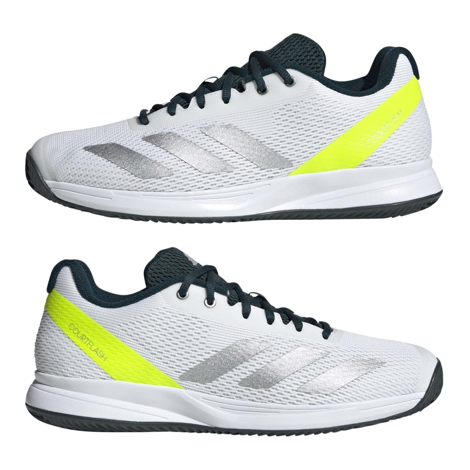 Sapatilhas de Ténis e Pádel Courtflash Speed 2 Adidas Branco/Amarelo-3