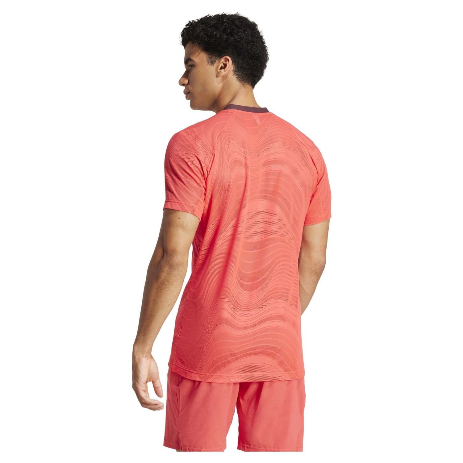 T-shirt de Ténis e Pádel Flft Mesh Pro Adidas Salmão-3
