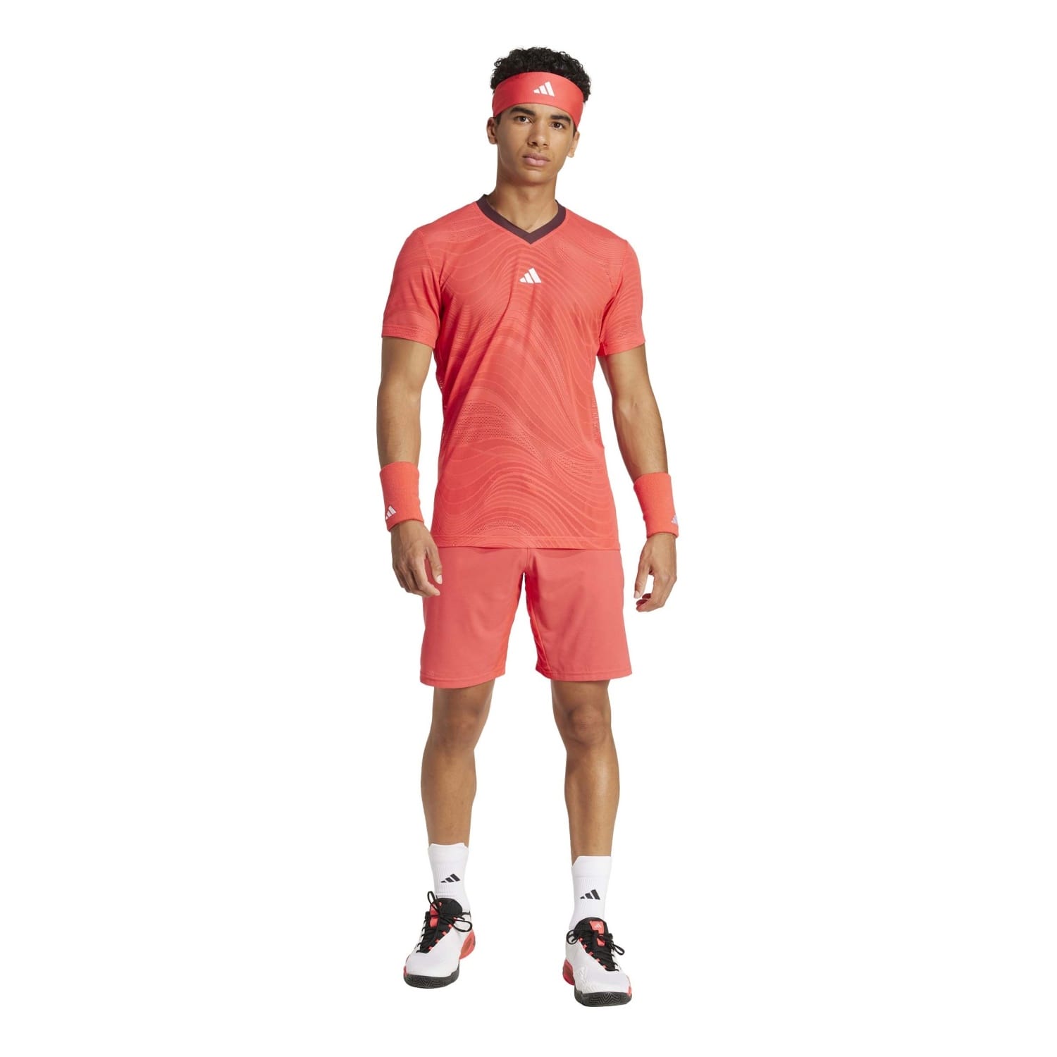 T-shirt de Ténis e Pádel Flft Mesh Pro Adidas Salmão-6