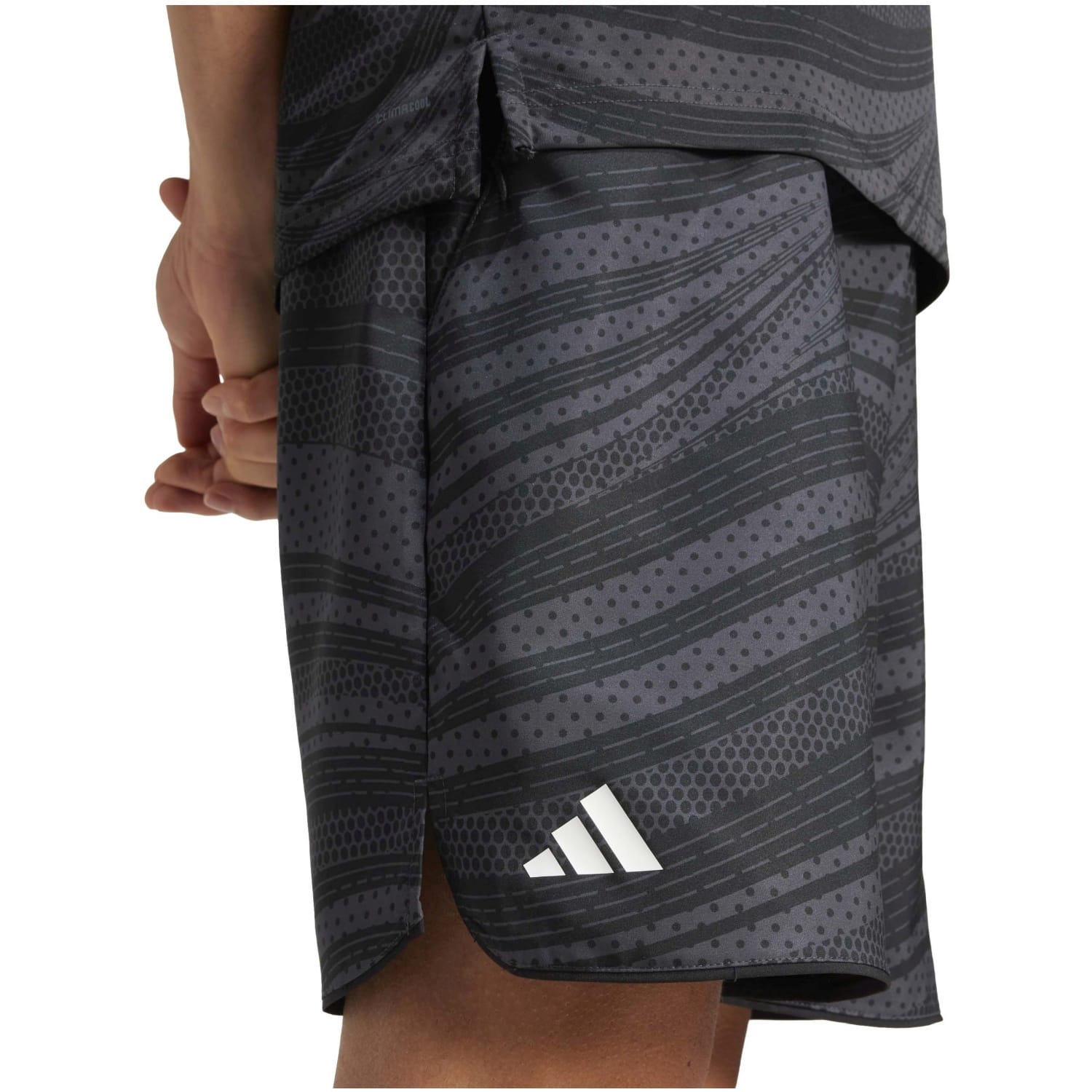 Calças Curtas de Ténis e Padel Club Graph Adidas Cinzento-6