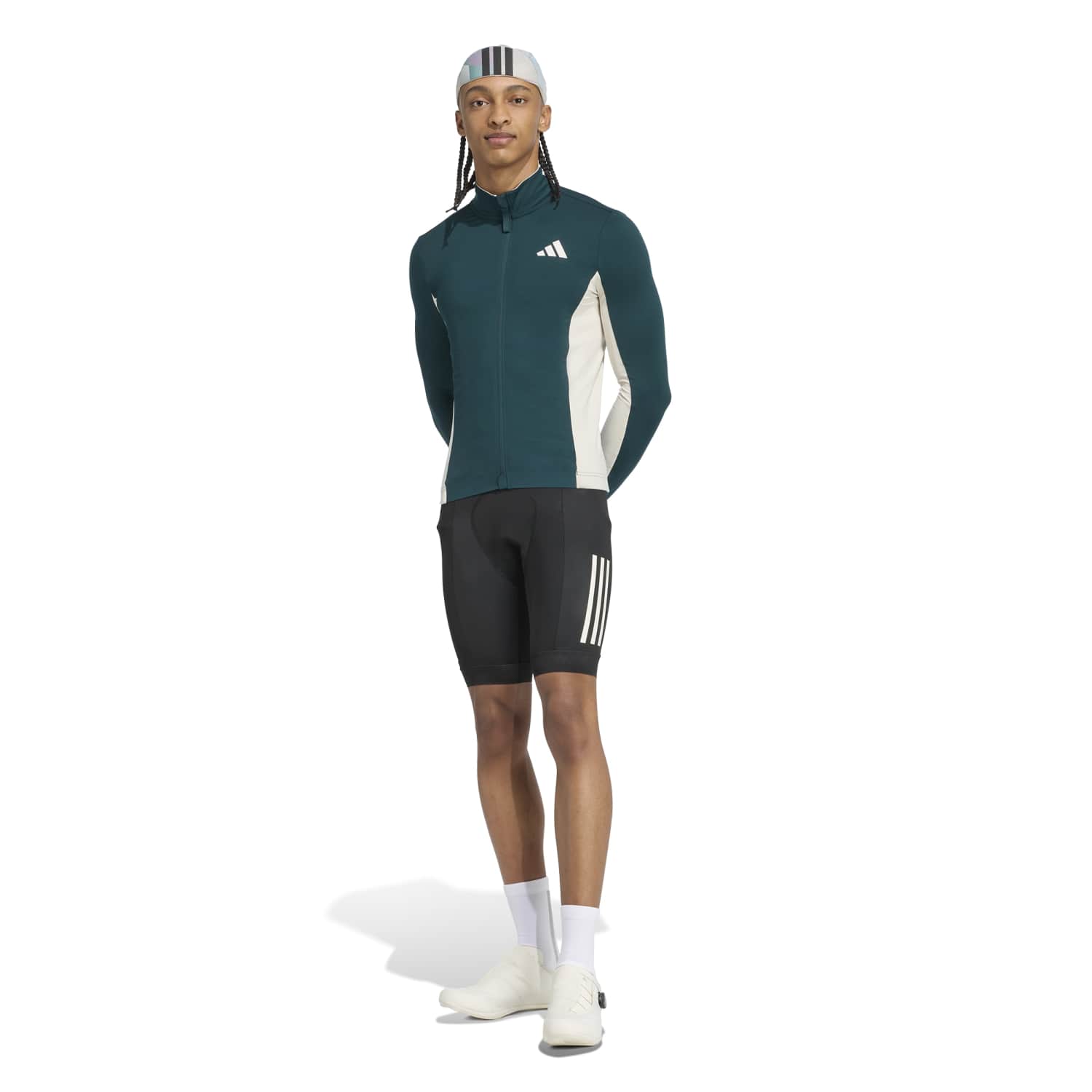 Maillot de Ciclismo Tempo Ls M Adidas Verde-azulado-5