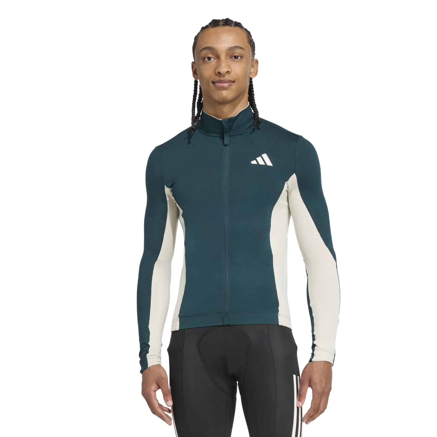 Maillot de Ciclismo Tempo Ls M Adidas Verde-azulado-1