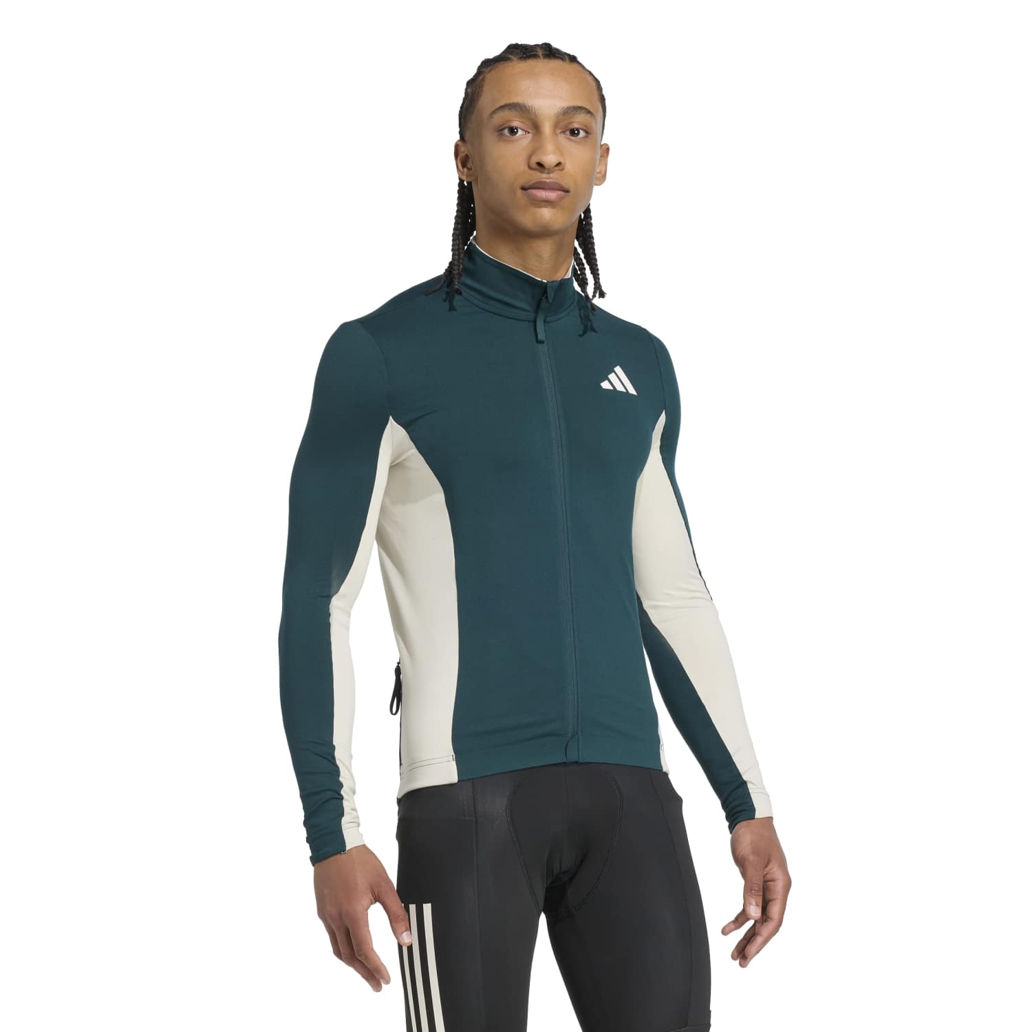 Maillot de Ciclismo Tempo Ls M Adidas Verde-azulado-4