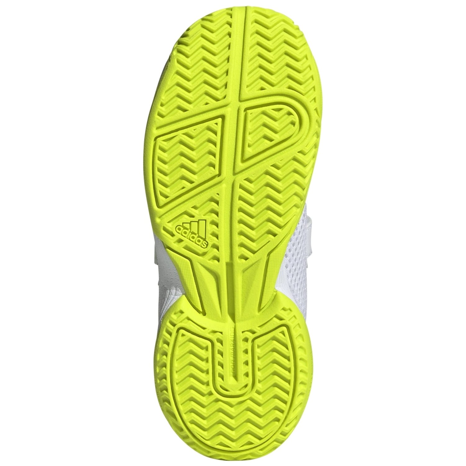 Sapatilhas de Ténis e Pádel Infantil Courtflash K Comfort Closure Adidas Branco/Amarelo-2