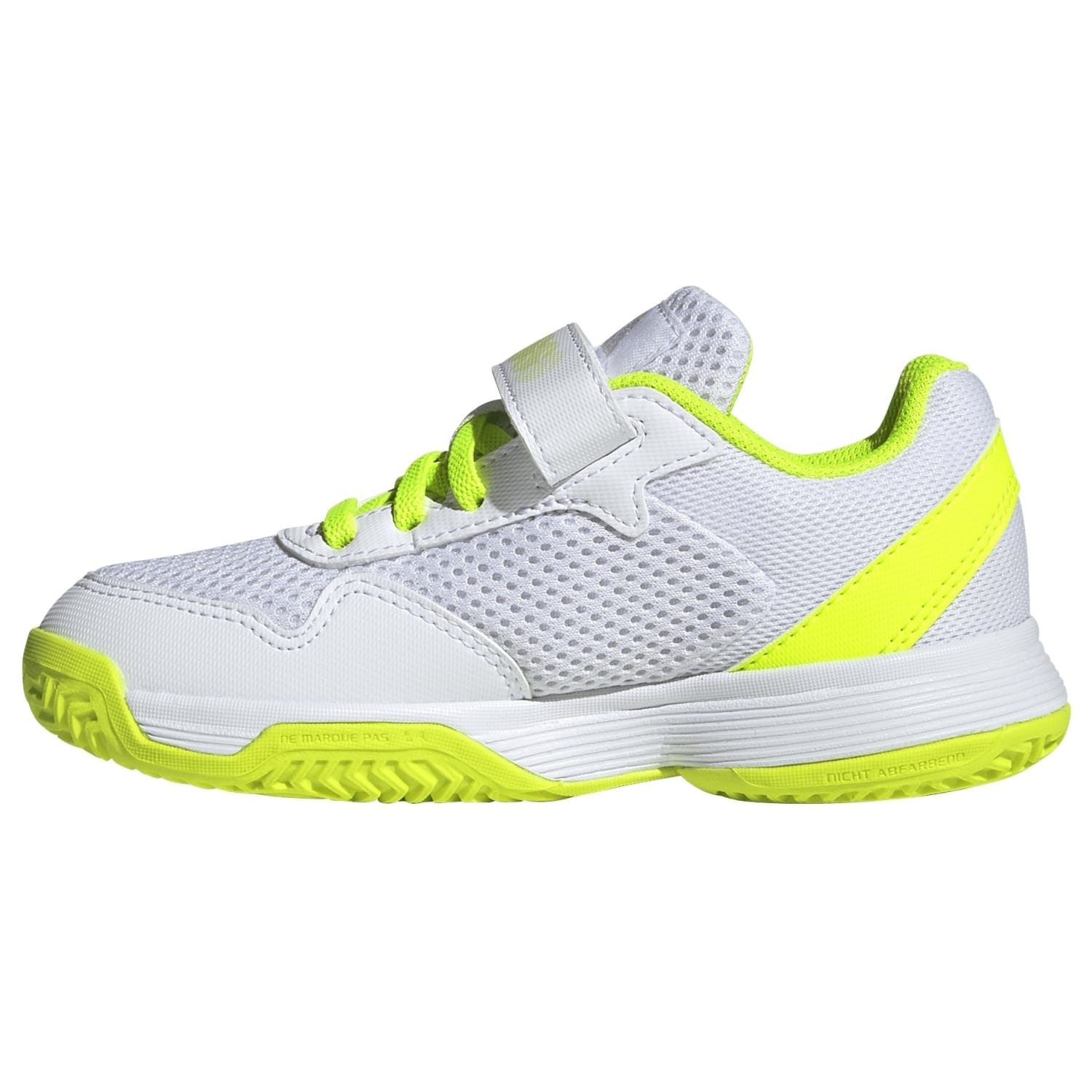 Sapatilhas de Ténis e Pádel Infantil Courtflash K Comfort Closure Adidas Branco/Amarelo-3