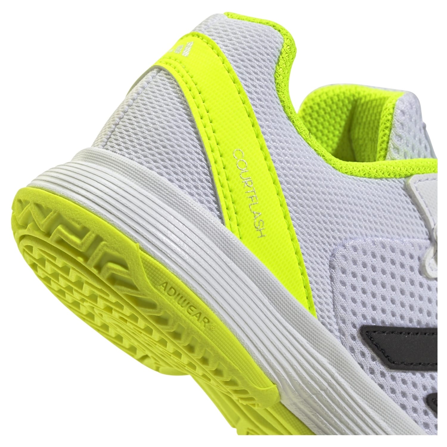 Sapatilhas de Ténis e Pádel Infantil Courtflash K Comfort Closure Adidas Branco/Amarelo-5