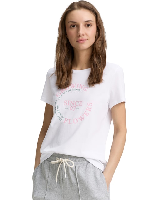 Imagem 0 de T-shirt de Manga Curta com Estampado Frontal