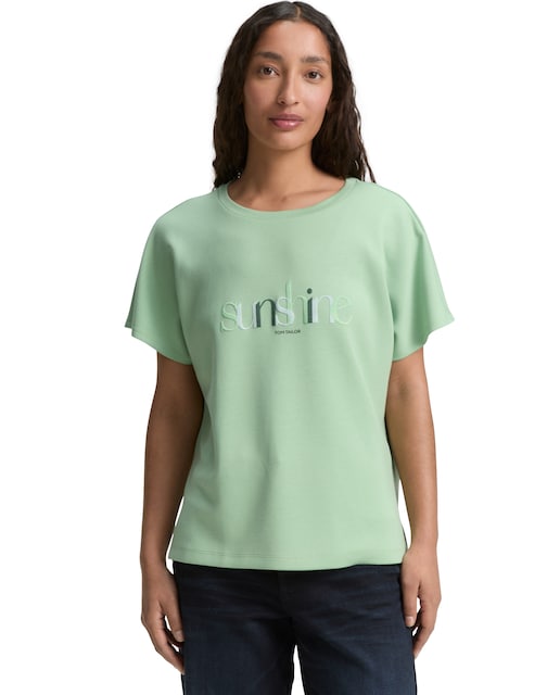 Imagem 0 de T-shirt de Manga Curta com Letreiro Frontal