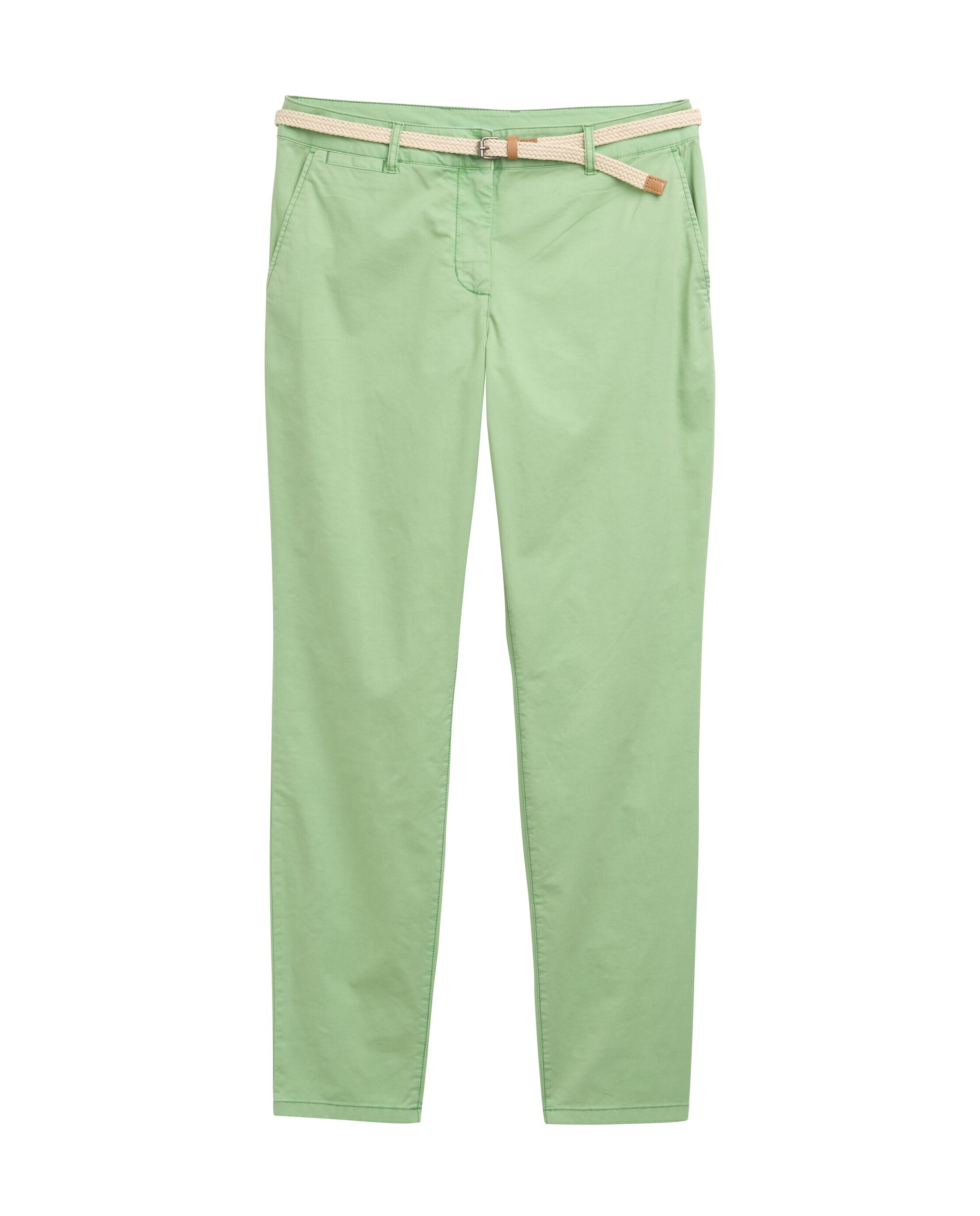 Jeans com Cinto Liso Verde-claro-5