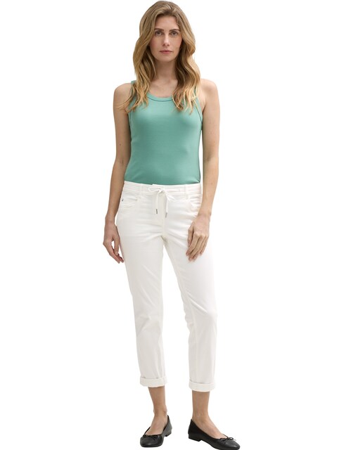 Imagem 0 de Jeans Tapered Fit com Cordão de Ajuste