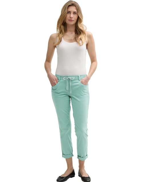 Imagem 0 de Jeans Tapered Fit com Cordão de Ajuste