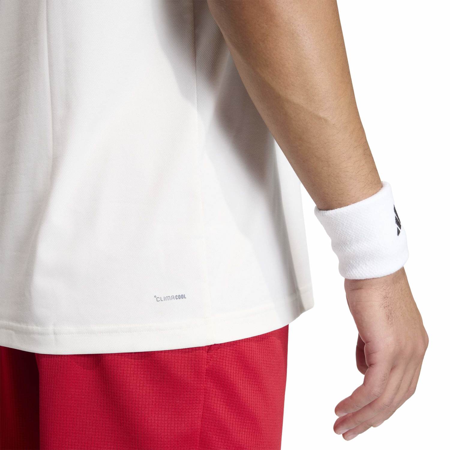 T-shirt de Ténis e Pádel Heritage Adidas Branco / Vermelho-5