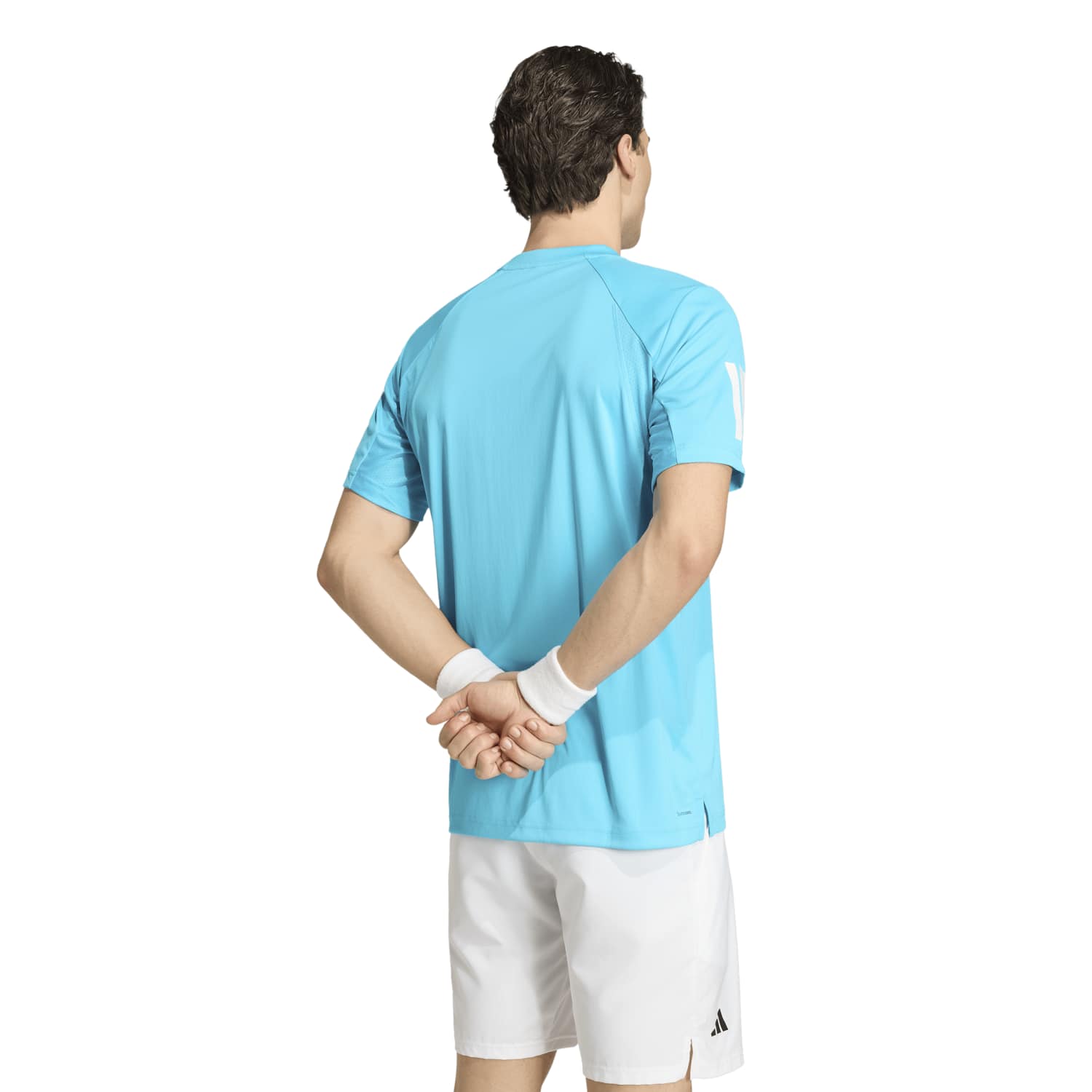 T-shirt de Ténis e Paddle Club 3str Adidas Azul-celeste-3