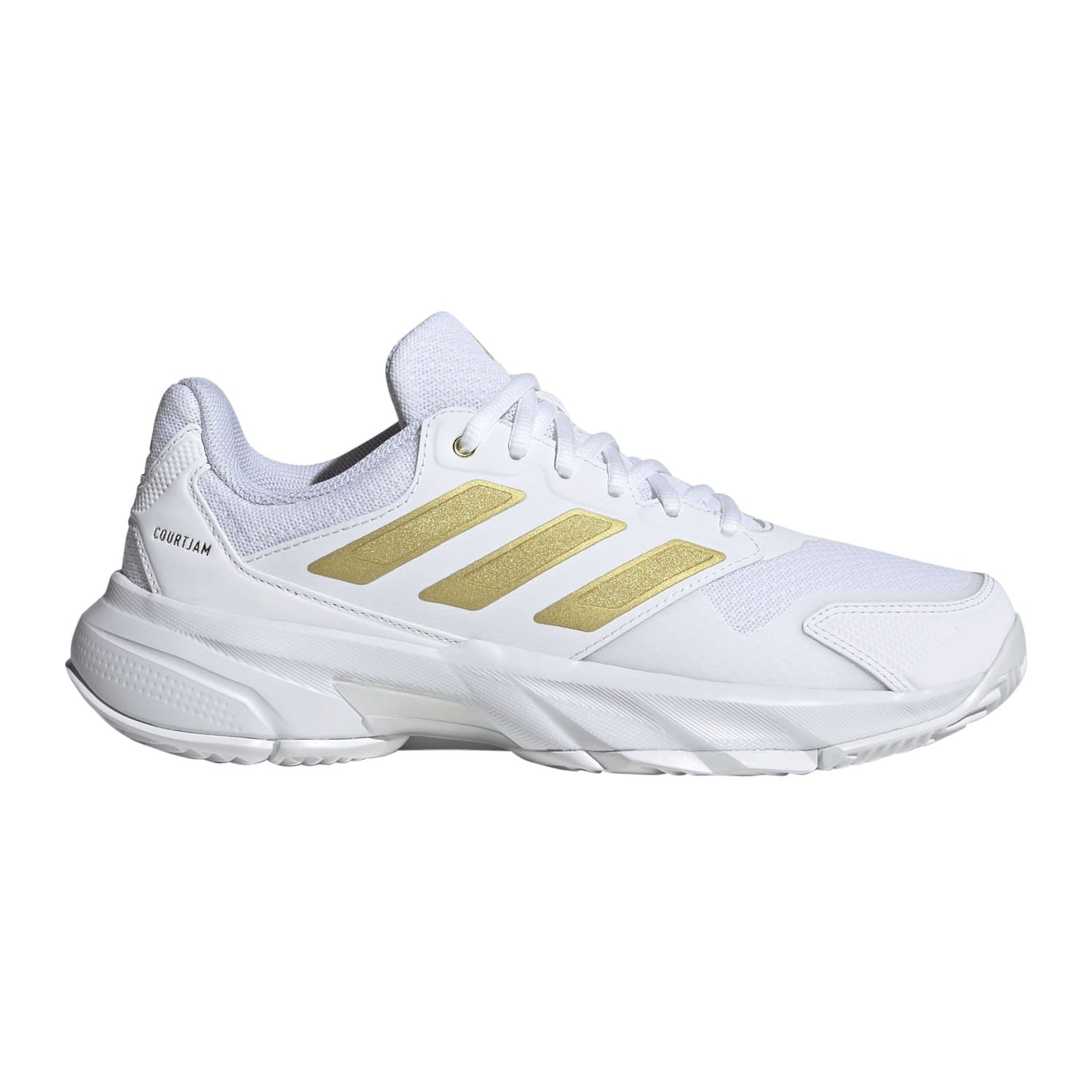 Sapatilhas de Ténis Courtjam Control Adidas Branco/Amarelo-1
