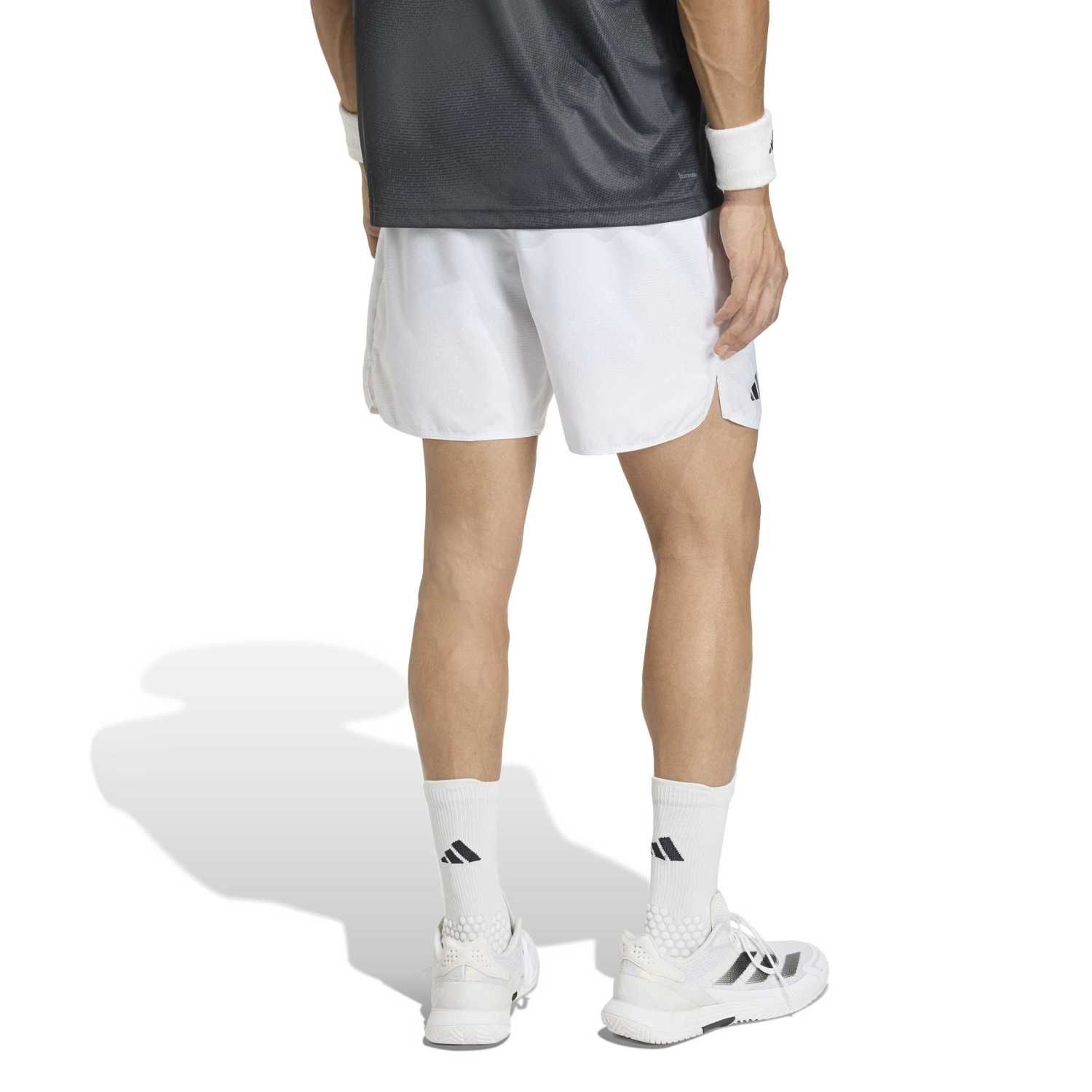 Calças Curtas de Ténis e Padel Club Graph Adidas Branco-2