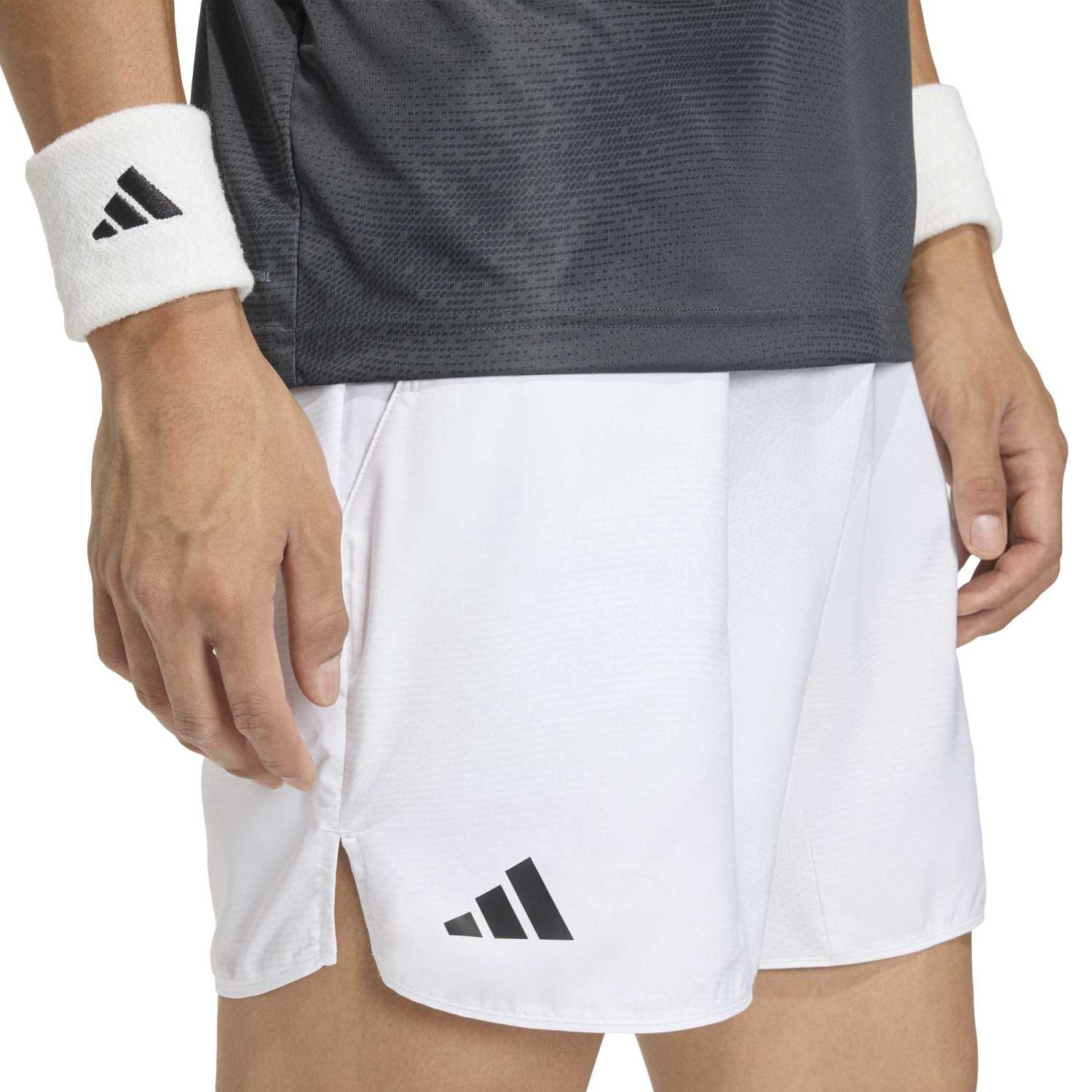 Calças Curtas de Ténis e Padel Club Graph Adidas Branco-3