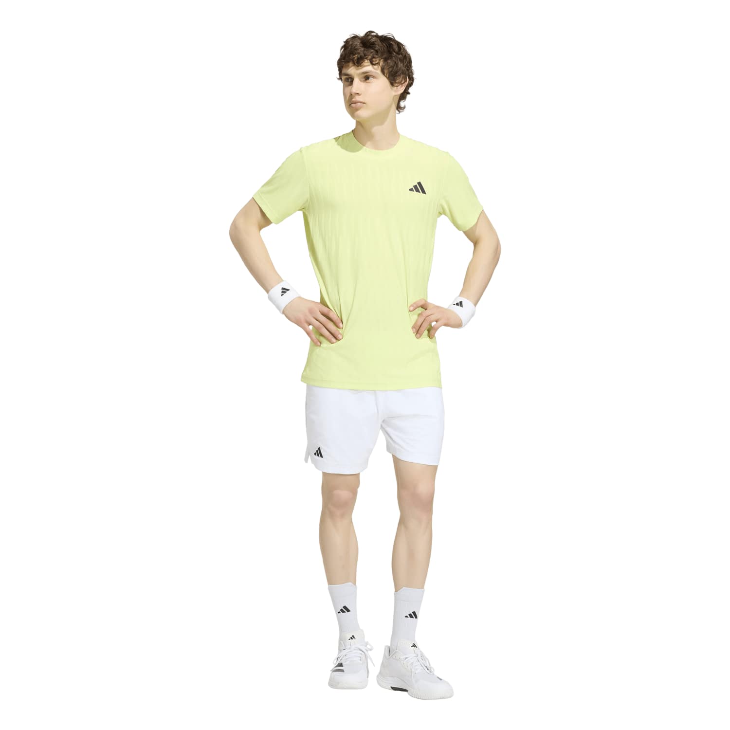 T-shirt de Ténis e Pádel Freelift Adidas Amarelo-4