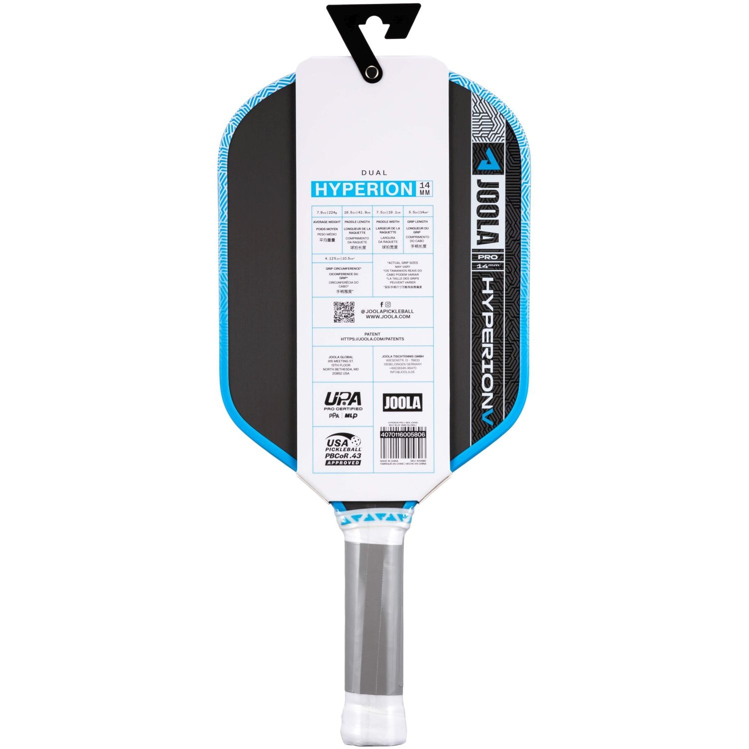 Raquete de Pickleball Ben Johns Hyperion Pro V 14 Joola Azul-10