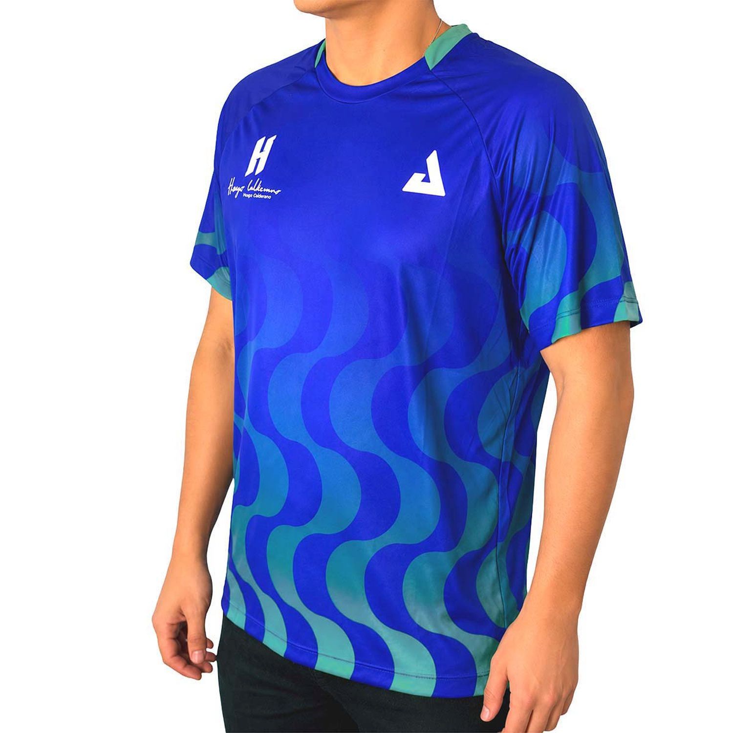 T-shirt de Ténis de Mesa Hugo Calderano Copacabana Joola Azul-3
