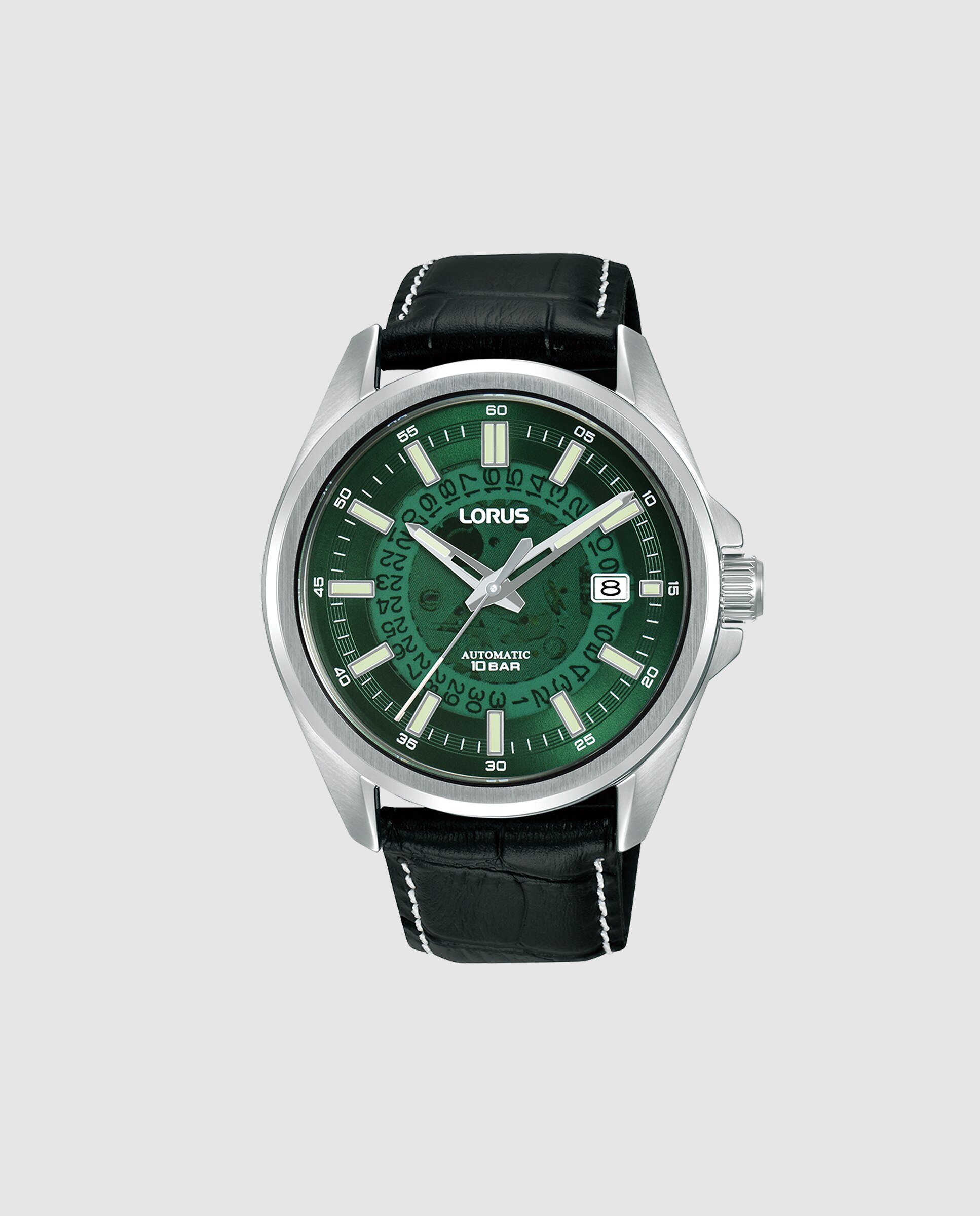 Relógio Classic Man Ru409ax9 Automático de Pele e Correia em Preto Preto-1