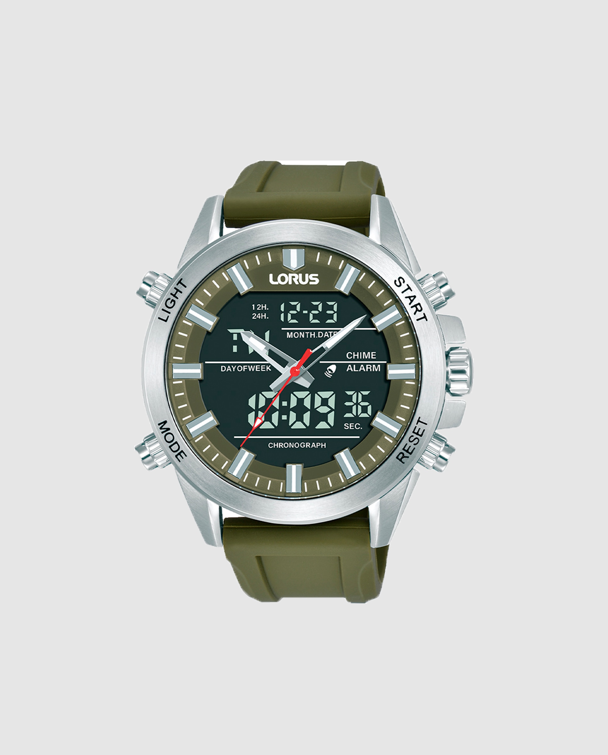 Relógio Sport Man Rw669ax9 de Silicone e Correia Verde Verde-1