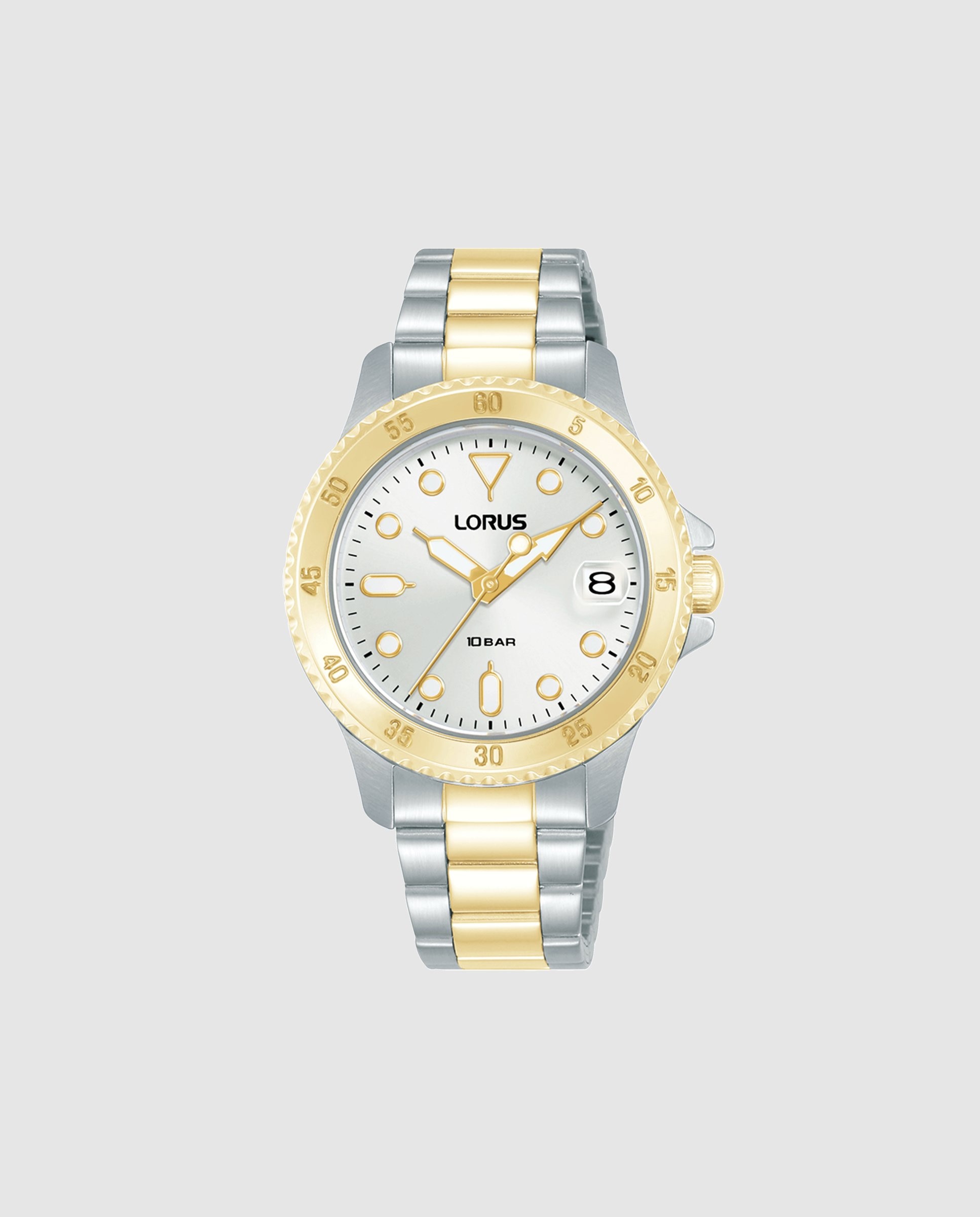 Relógio Analógico Woman Rg814dx9 de Aço e Bracelete Prateada Ouro / Prata-1