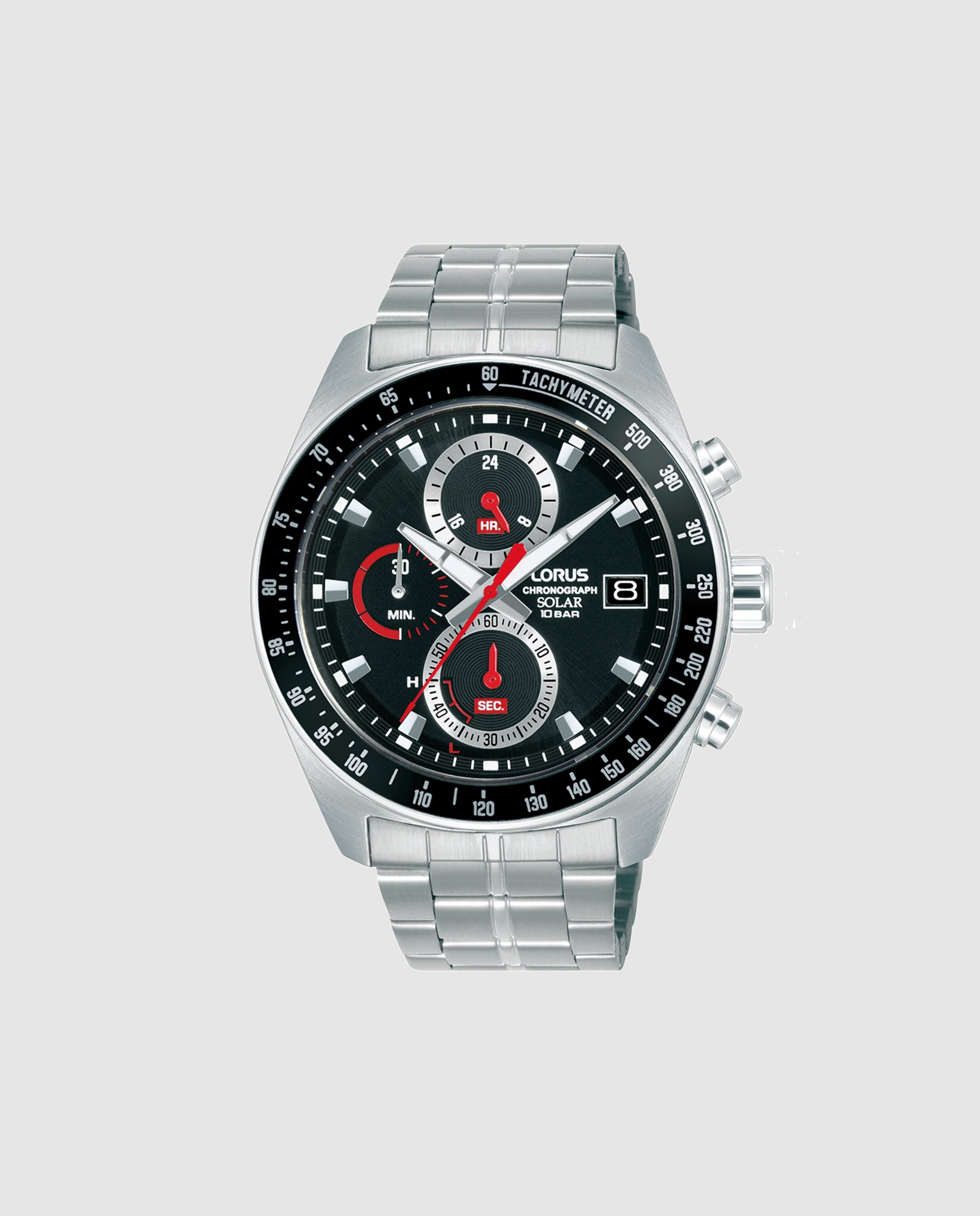 Relógio Analógico Sport Man Rz615ax9 de Aço e Bracelete Prateada Prata / Vermelho-1