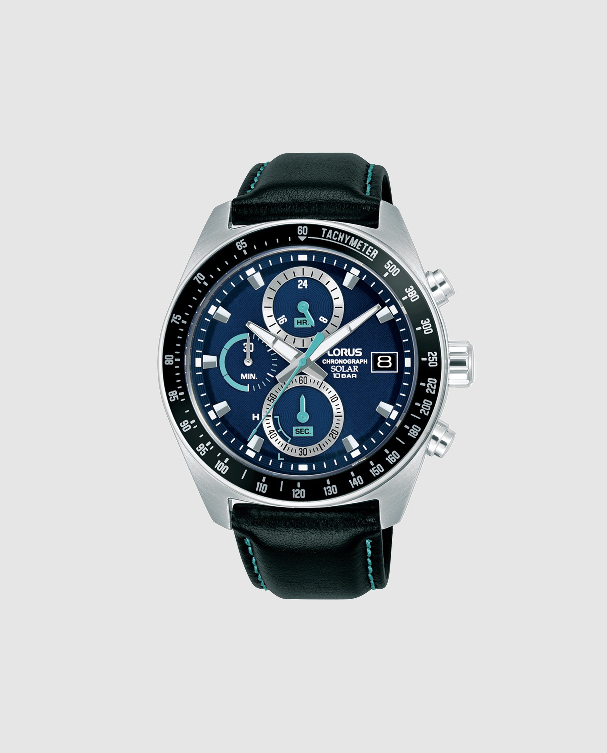 Relógio Analógico Sport Man Rz623ax9 de Pele e Correia em Preto Preto / Azul-1