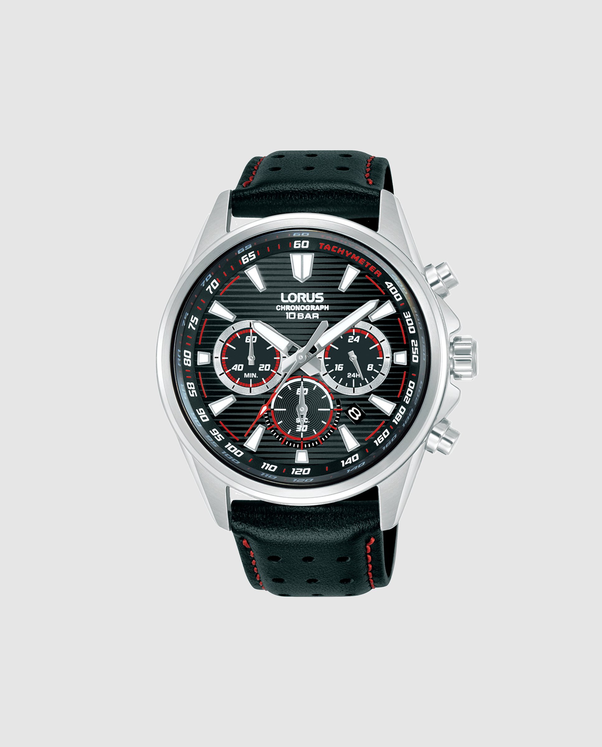 Relógio Analógico Sport Man Rt325lx9 de Pele e Correia em Preto Preto / Vermelho-1