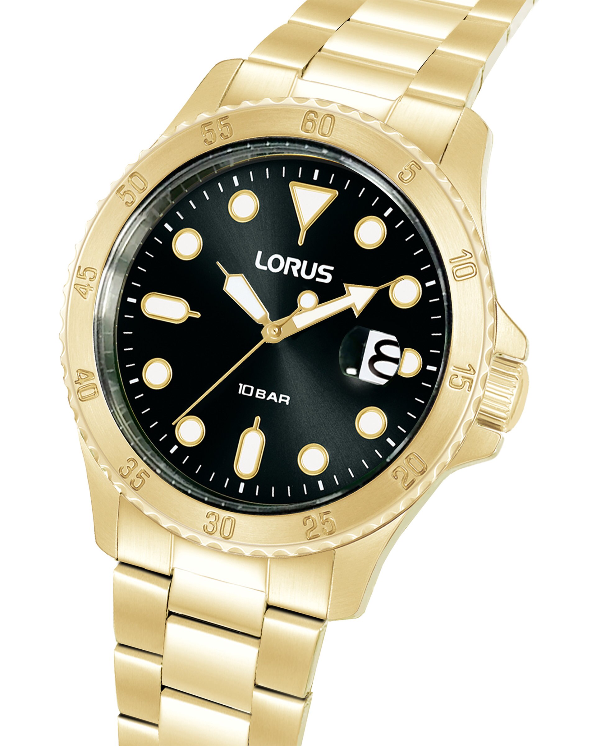 Relógio Analógico Sport Man Rs972dx9 de Aço e Bracelete Dourada Ouro-3