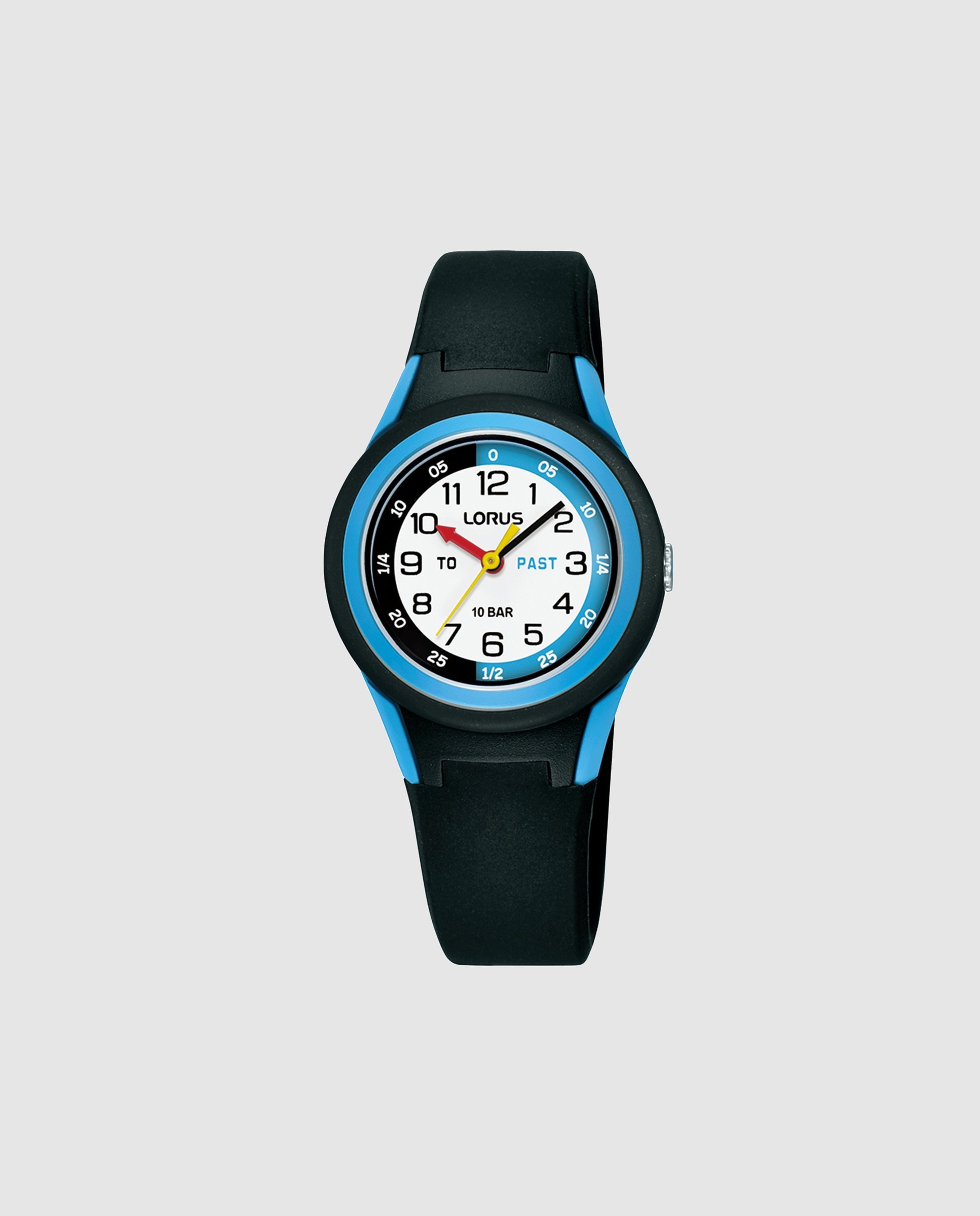 Relógio Infantil Kids Rrx77jx9 de Silicone e Bracelete em Preto Preto / Azul-1