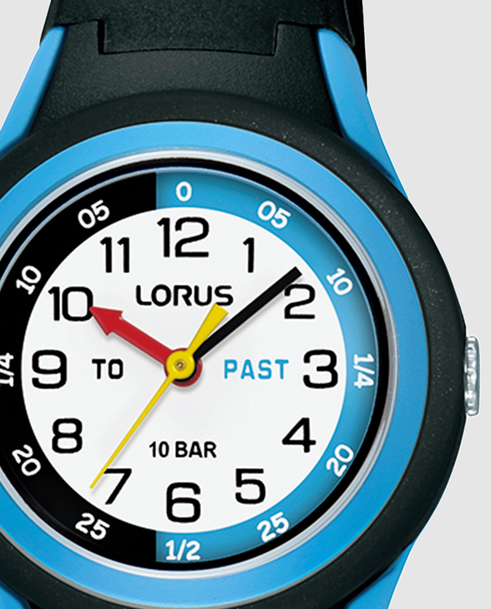 Relógio Infantil Kids Rrx77jx9 de Silicone e Bracelete em Preto Preto / Azul-2