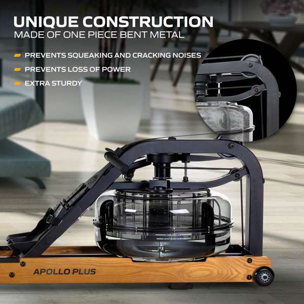 Remo de Água Apollo Plus Fluid Rower Tunturi Castanho-4