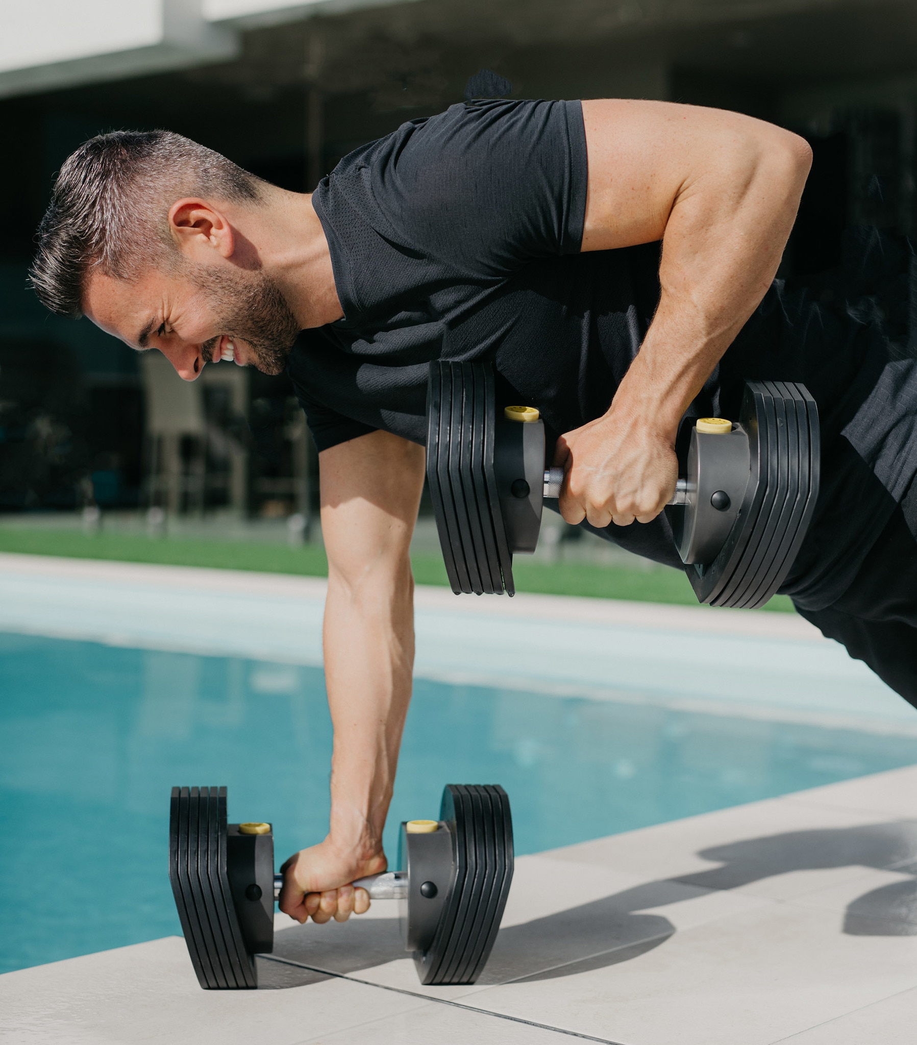 Haltere selecionável MX55 4,5 kg a 24,9 kg Tunturi Preto-5