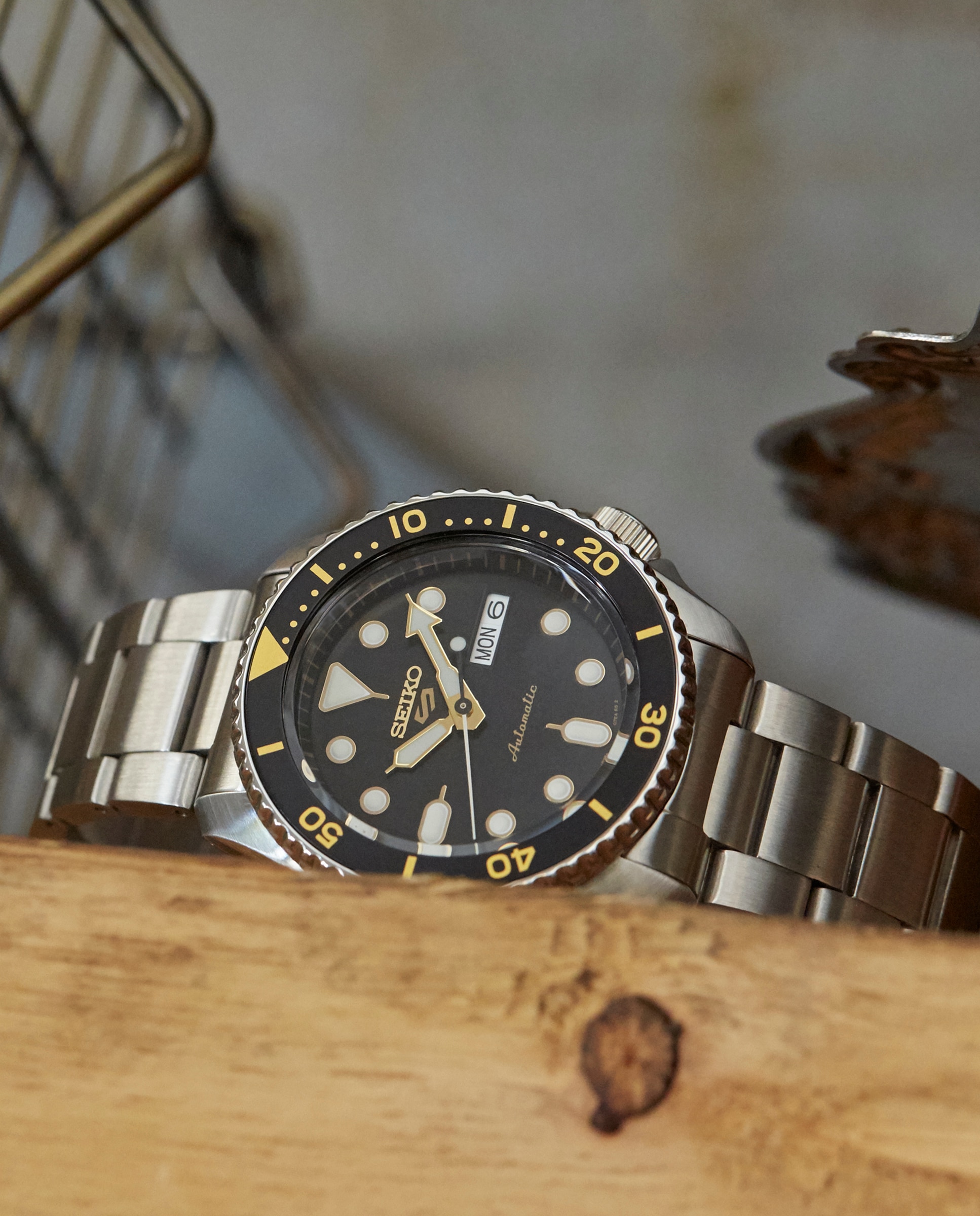 Relógio 5 Sports Srpd57k1 Automático de Aço e Bracelete Prateada Prata-3