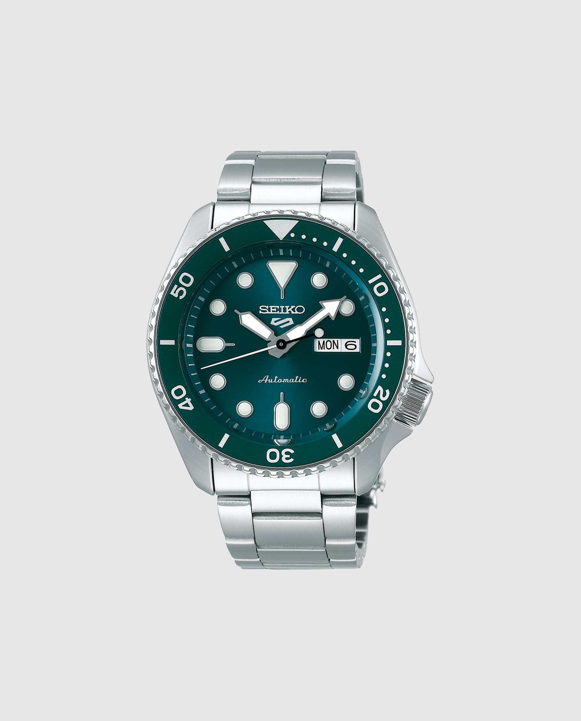 Relógio 5 Sports Srpd61k1 Automático de Aço e Correia Prateada Prata-1