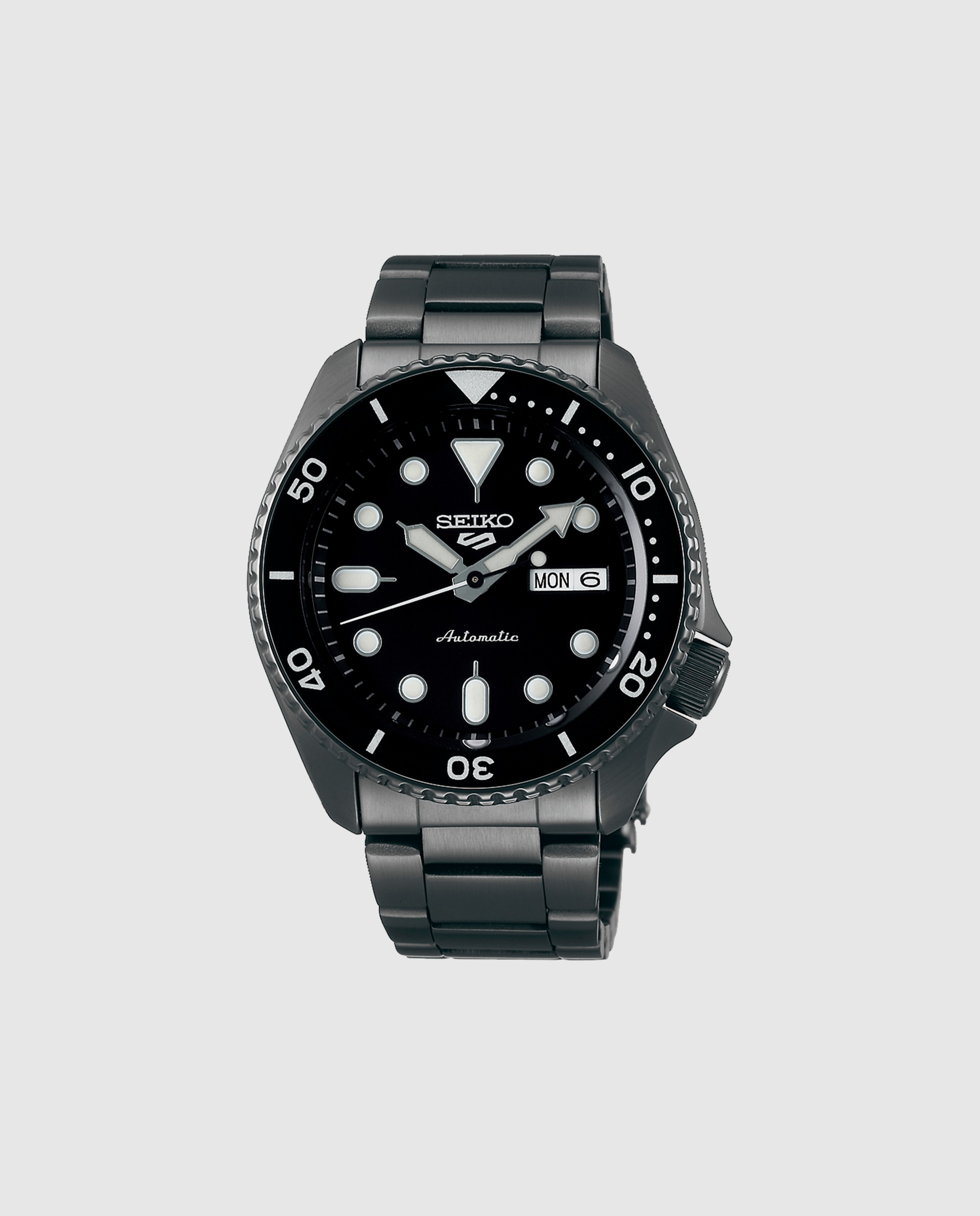Relógio 5 Sports Srpd65k1 Automático de Aço e Correia em Preto Preto-1