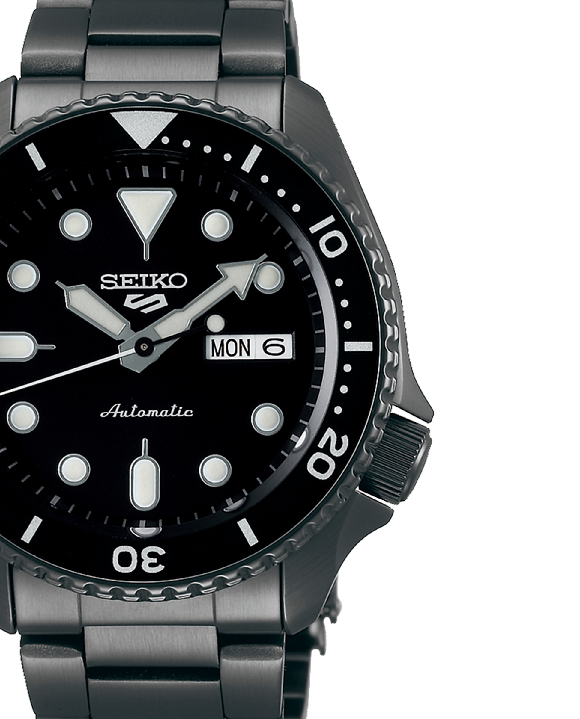 Relógio 5 Sports Srpd65k1 Automático de Aço e Correia em Preto Preto-2