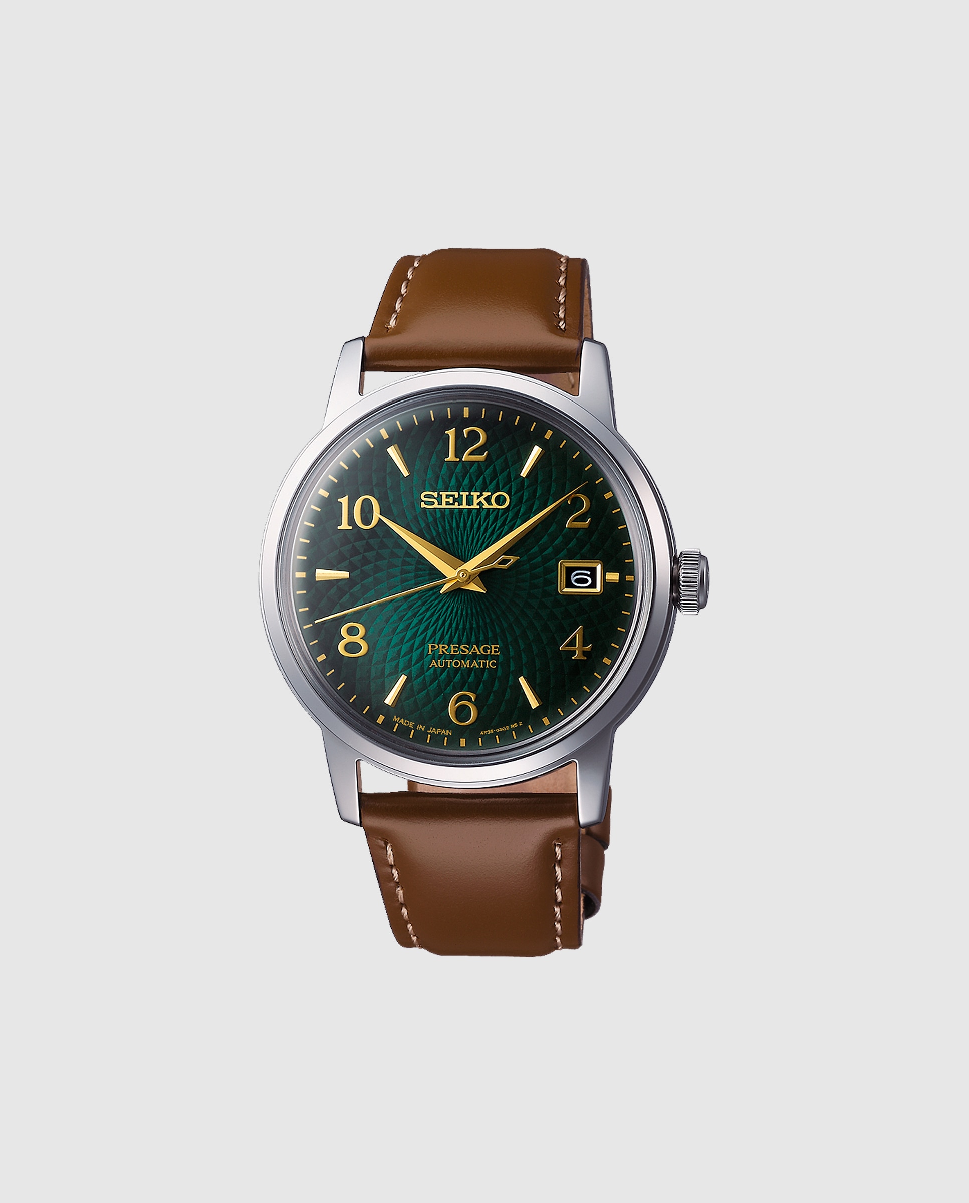 Relógio Presage Srpe45j1 Automático de Pele e Bracelete em Castanho Castanho-1