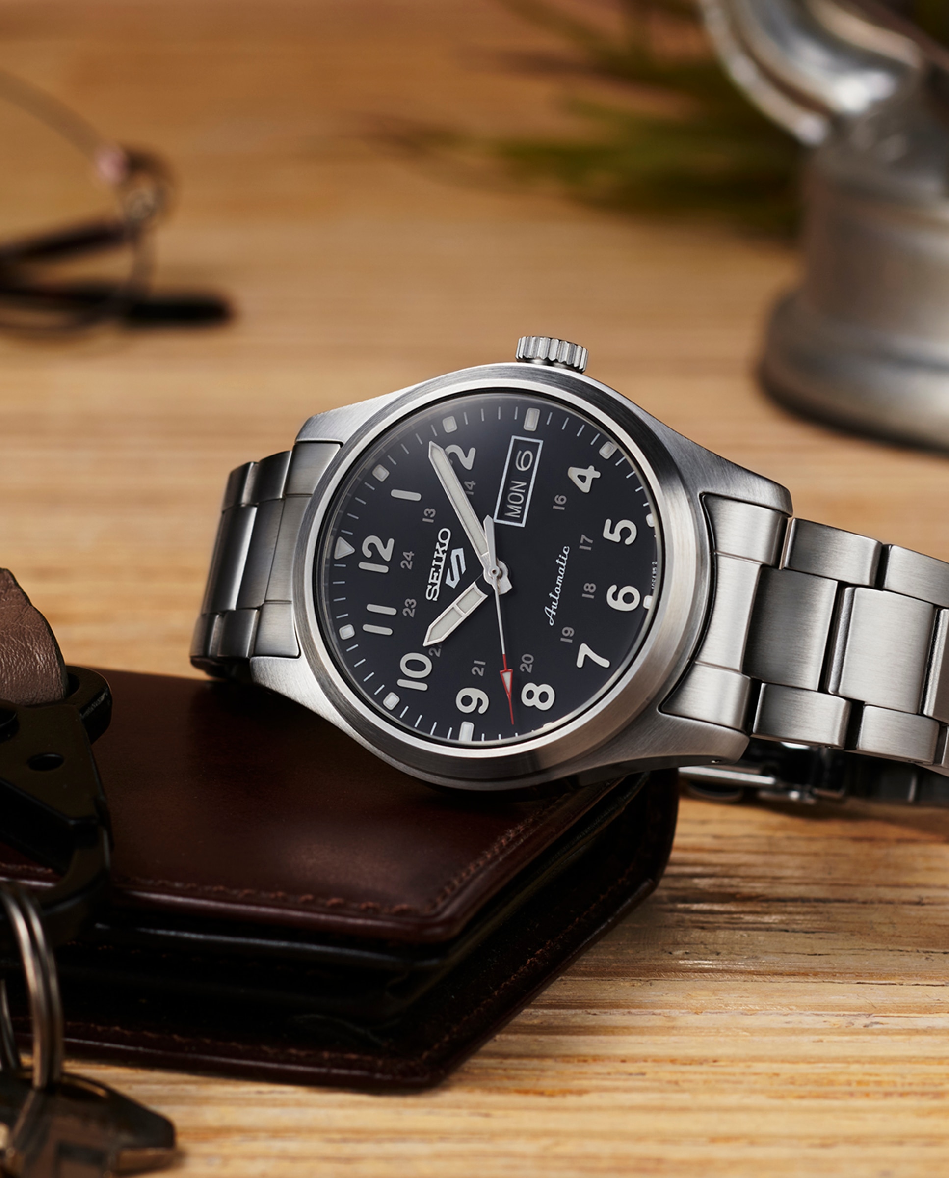 Relógio 5 Sports Srpg27k1 Automático de Aço e Bracelete Prateada Prata-3