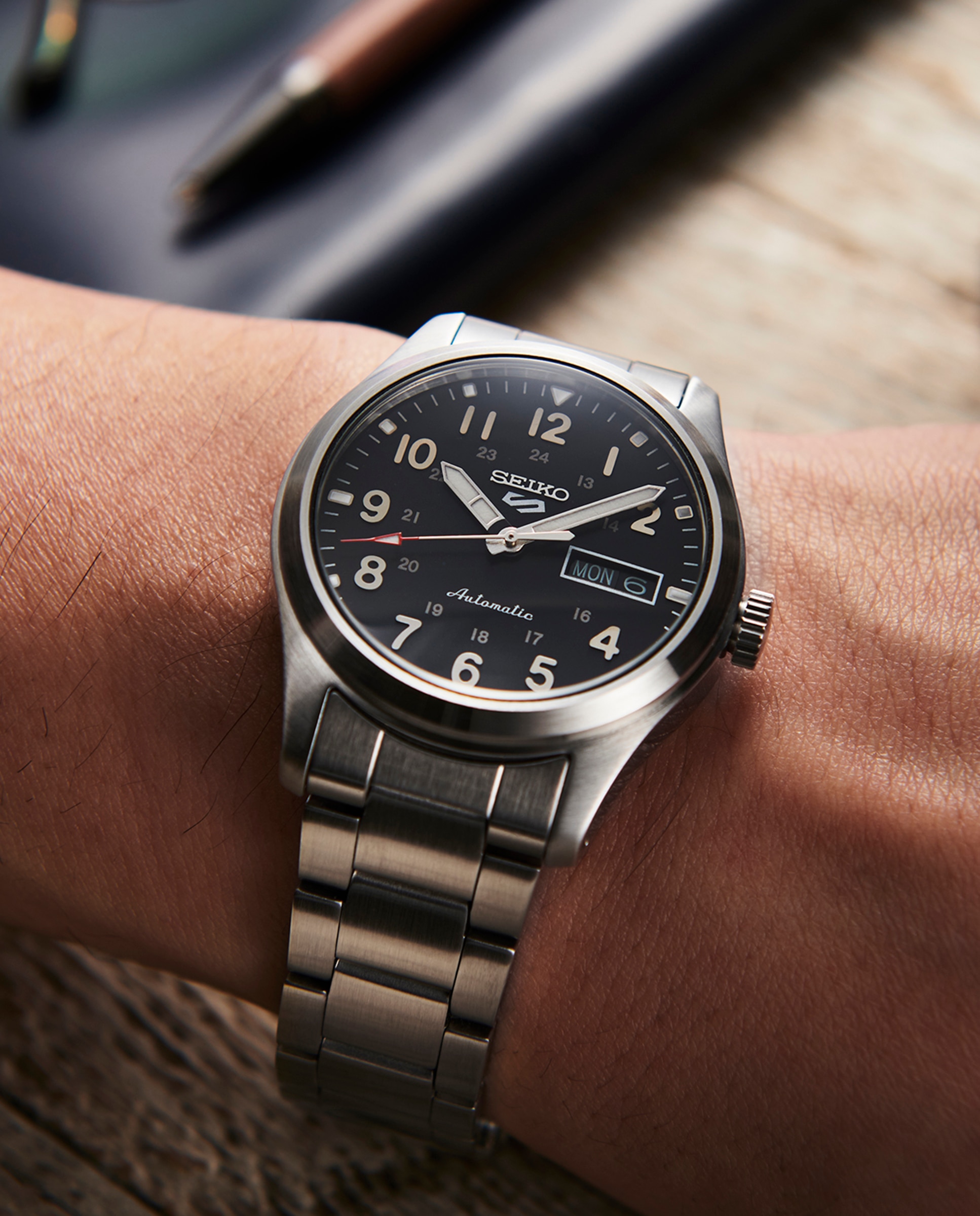 Relógio 5 Sports Srpg27k1 Automático de Aço e Bracelete Prateada Prata-4