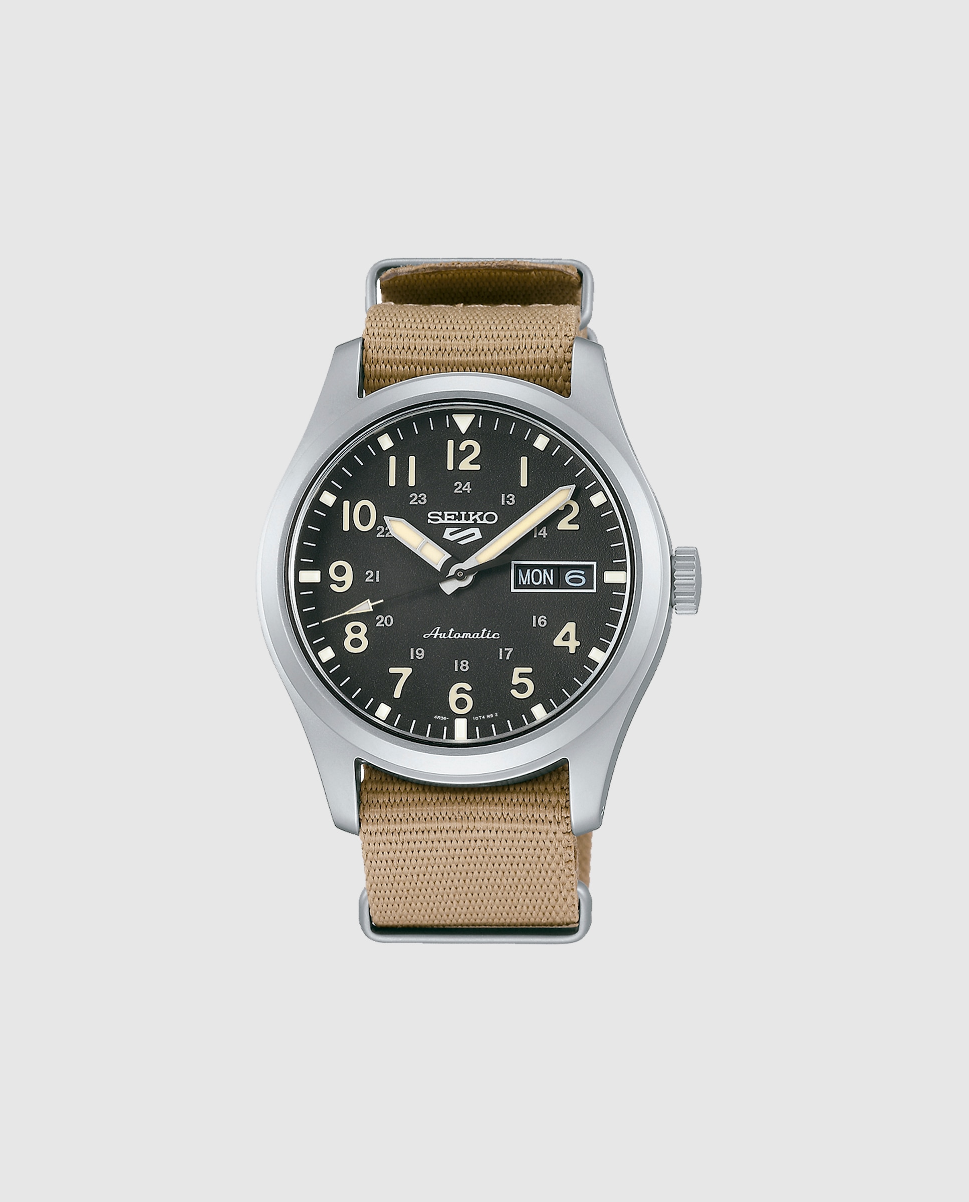 Relógio 5 Sports Srpg35k1 Automático de Nylon e Correia em Castanho Castanho-1